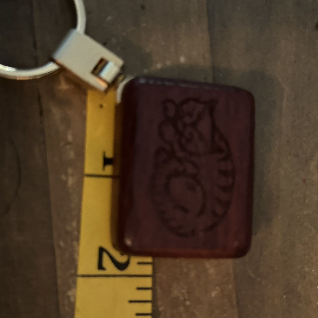 Vintage Vintage wooden etched cat box keyring Size ONE SIZE - 3 Thumbnail
