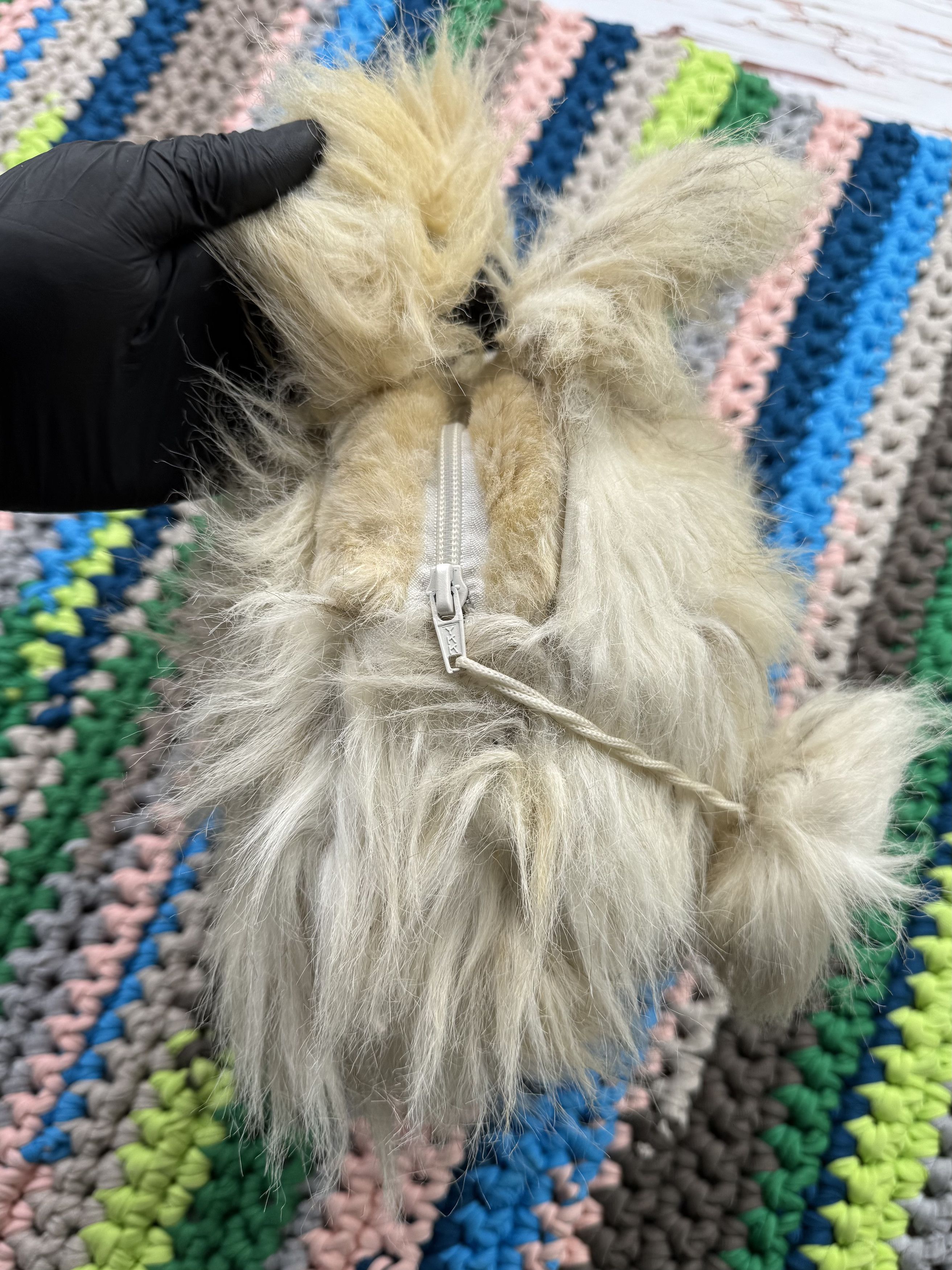 Japanese Brand Vintage Faux Fur Handle Bag (ET1) Size ONE SIZE - 5 Thumbnail