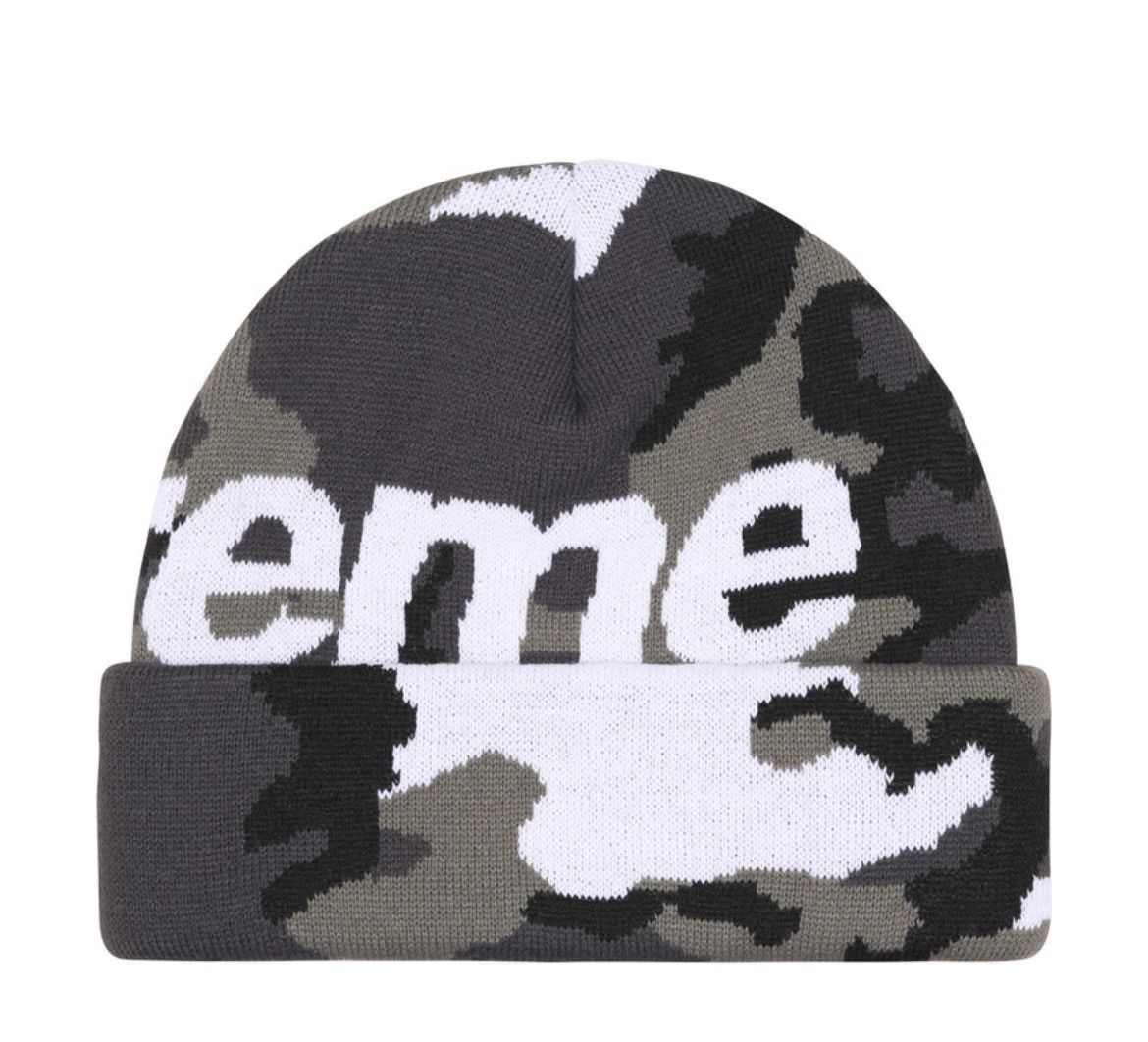 Supreme Supreme Big Logo Beanie Snow Camo FW25 Size ONE SIZE - 2 Thumbnail