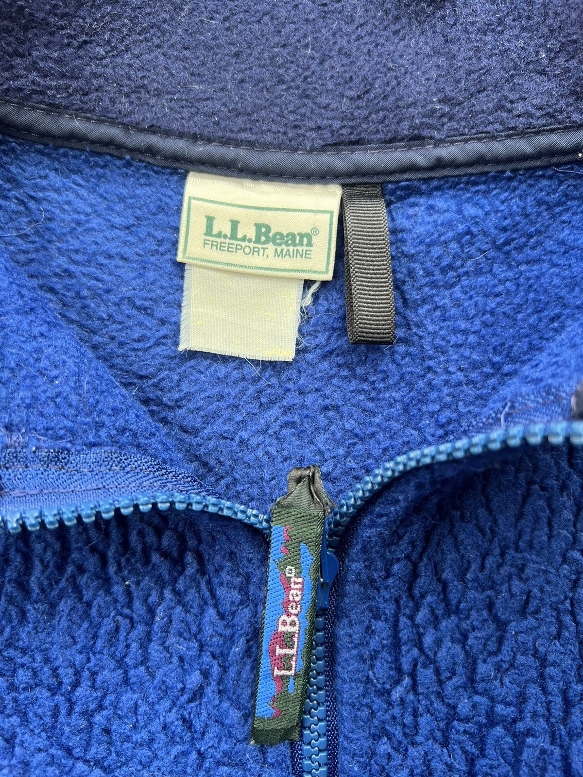 L.L. Bean × Vintage Vintage 80s L.L Bean Fleece Deep Pile Half Zipper Seeatshirt Size US XL / EU 56 / 4 - 4 Thumbnail