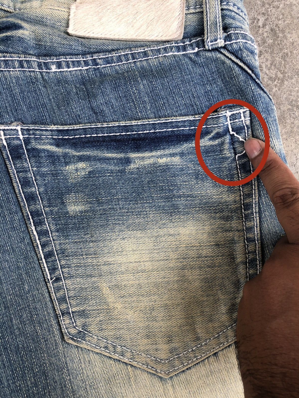 Who Decides War Japanese Urban Craft Distressed Jeans Size US 31 - 18 Thumbnail