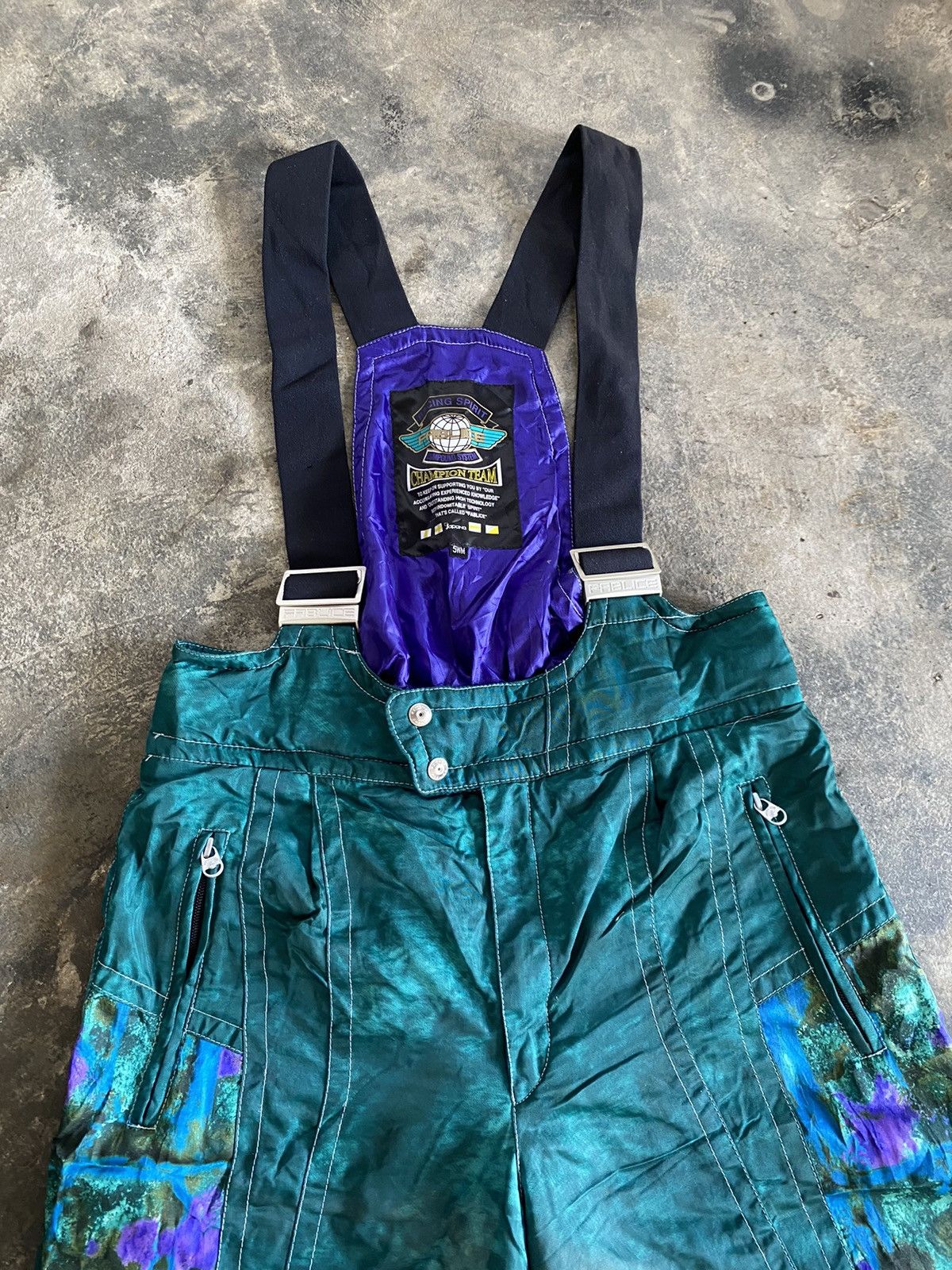 Vintage Vintage Overalls Fablice Racing Spirit Ski Size US 35 - 2 Thumbnail