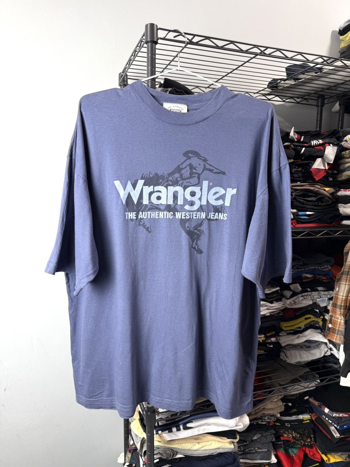 Wrangler Vintage Wrangler Cowboy Horse T Shirt 1990’s Size US XL / EU 56 / 4 - 1 Thumbnail
