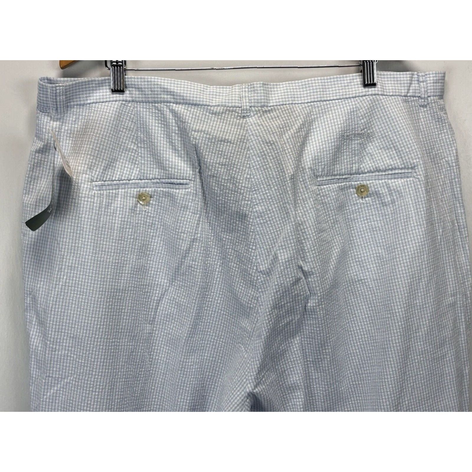 Ralph Lauren VINTAGE Lauren Ralph Lauren Seersucker Pedal Pusher Pants Capris Womens Plus Size 22W Blue White Beach Casual Size 40" / US 18 - 4 Thumbnail
