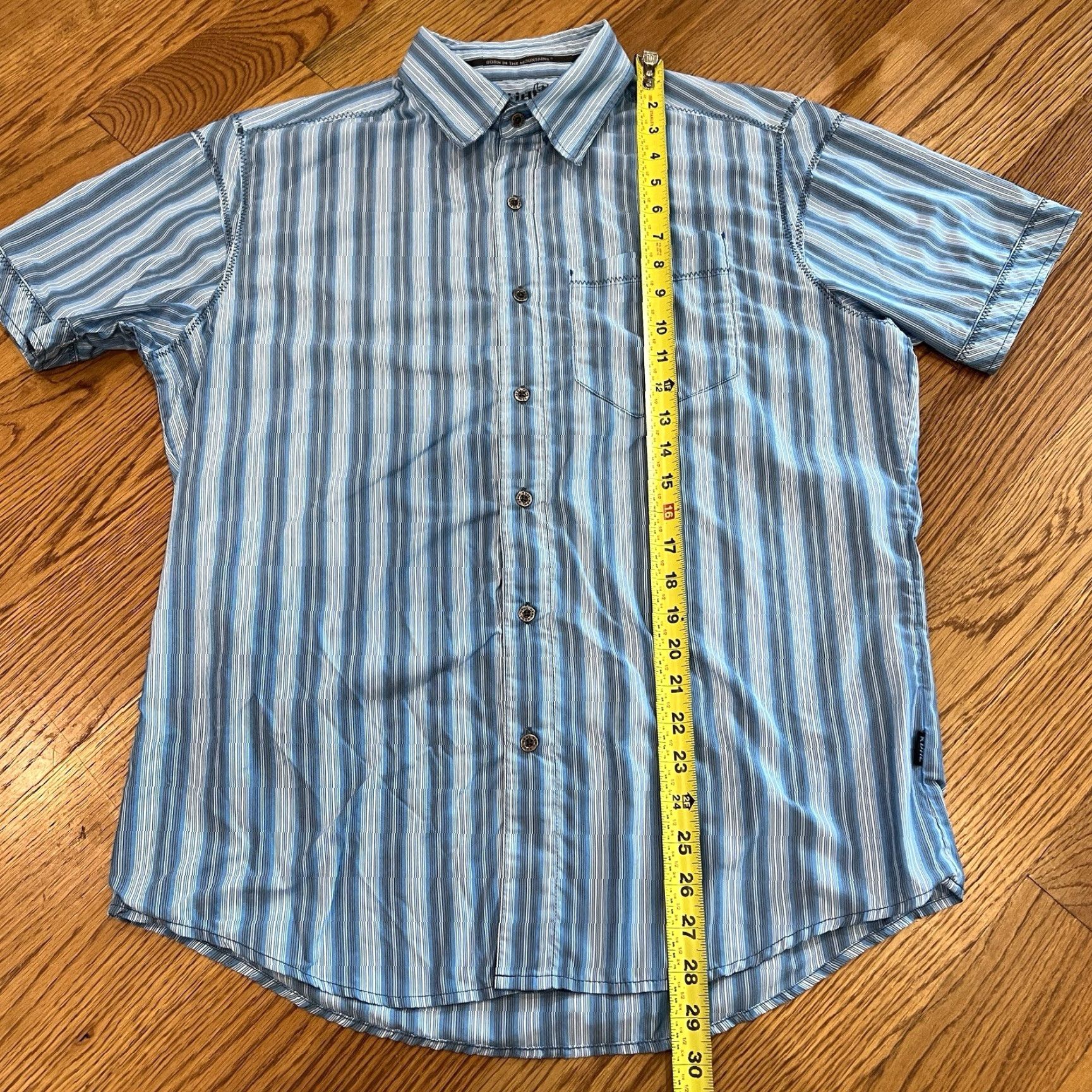 Vintage KUHL Mens Shirt Med Blue Short Sleeve Button-Down Outdoor Hiking Camping Fishing Size US M / EU 48-50 / 2 - 6 Thumbnail