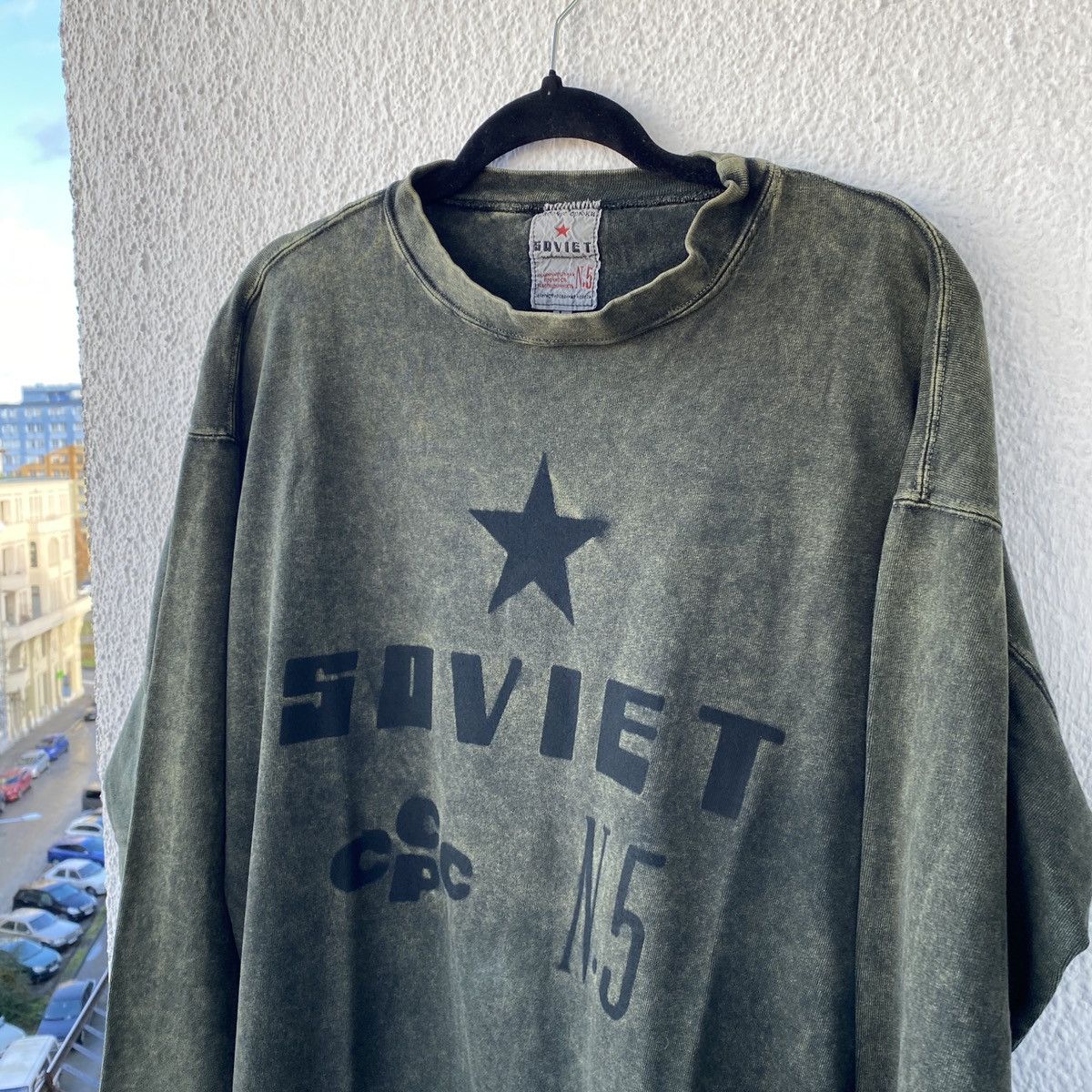 image of Fortino Made In Italy x Vintage Longsleeve Soviet Made In Italia in Grey, Men's (Size Large)