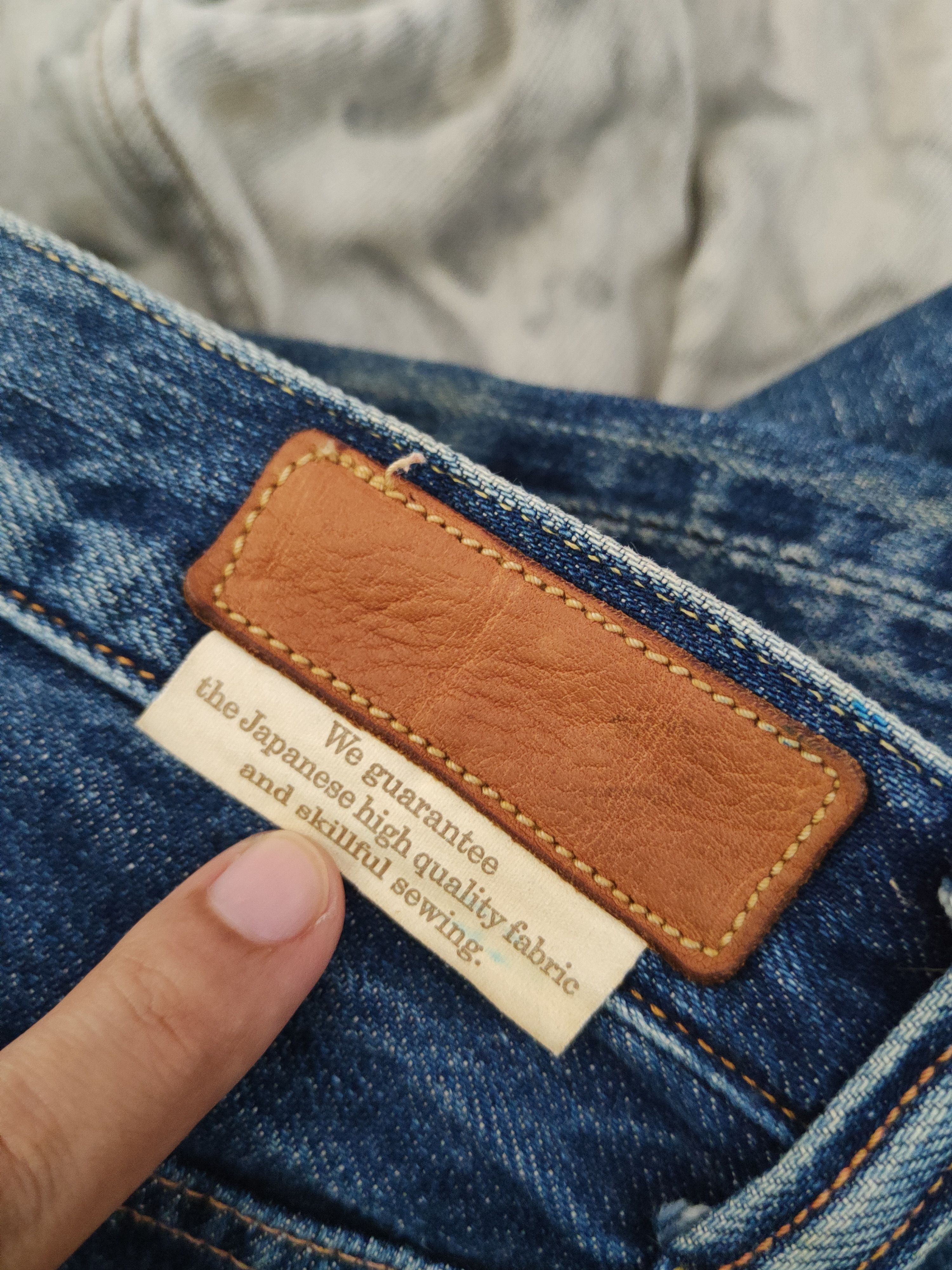 Japanese Brand DL D.M.G Dark Blue Distressed Ripped denim Jeans #46-959 Size US 28 / EU 44 - 12 Thumbnail