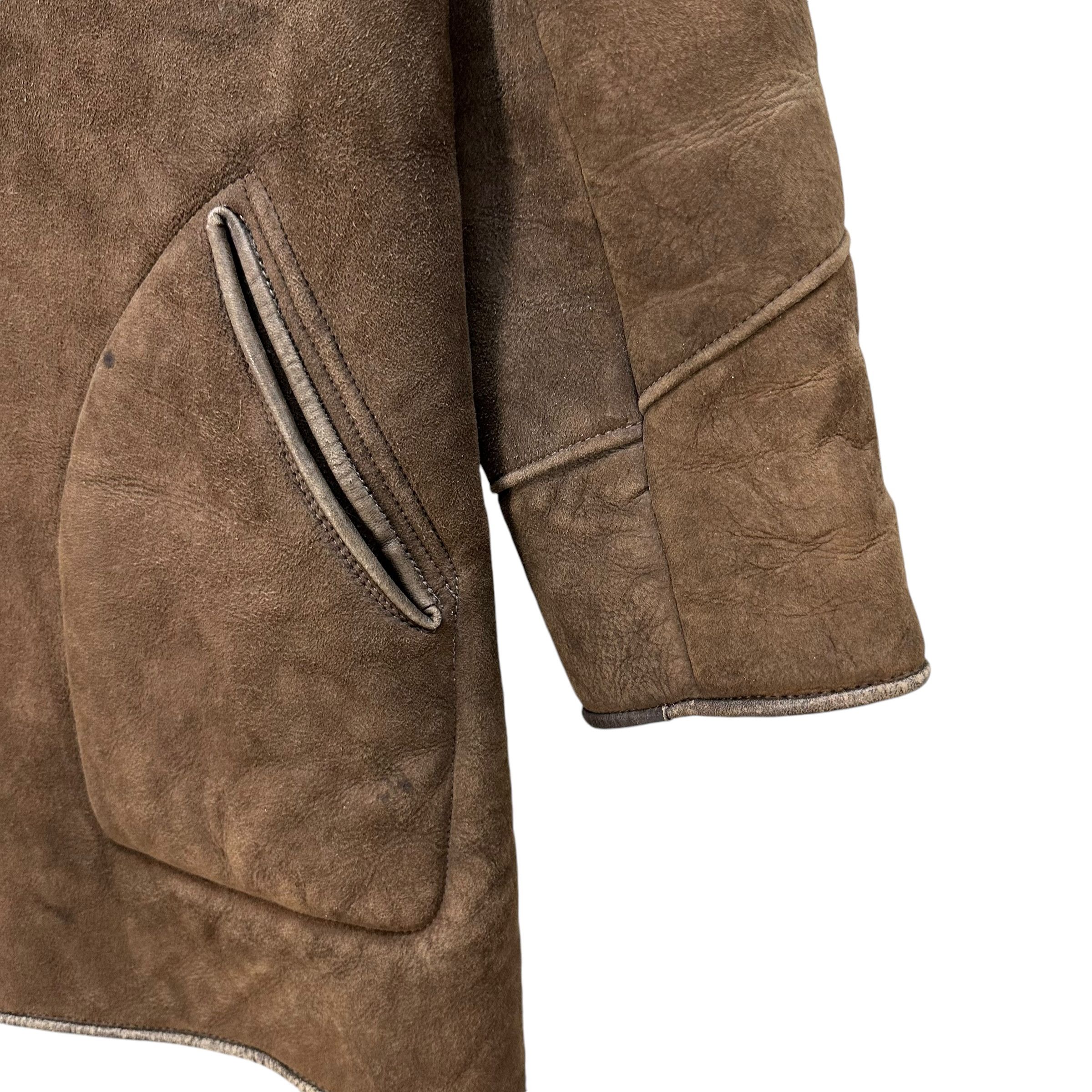 Vintage YEOVIL SHEEPSKIN SHOP Suede Leather Coat Jacket #A50-1180 Size S / US 4 / IT 40 - 6 Thumbnail