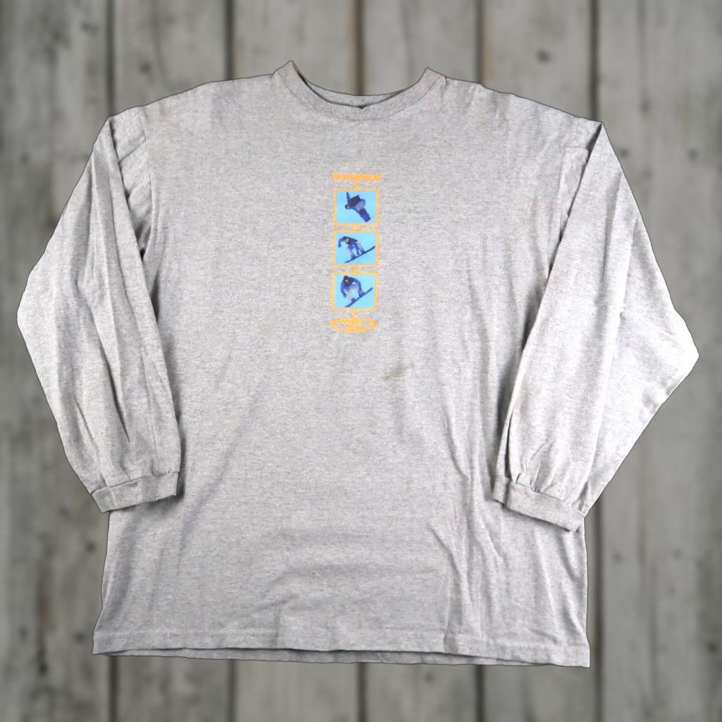 Vintage VINTAGE Shorebreak Shirt XL Gray 90s Logo Graphic Print Long Sleeve Men T-Shirt Size US XL / EU 56 / 4 - 1 Thumbnail