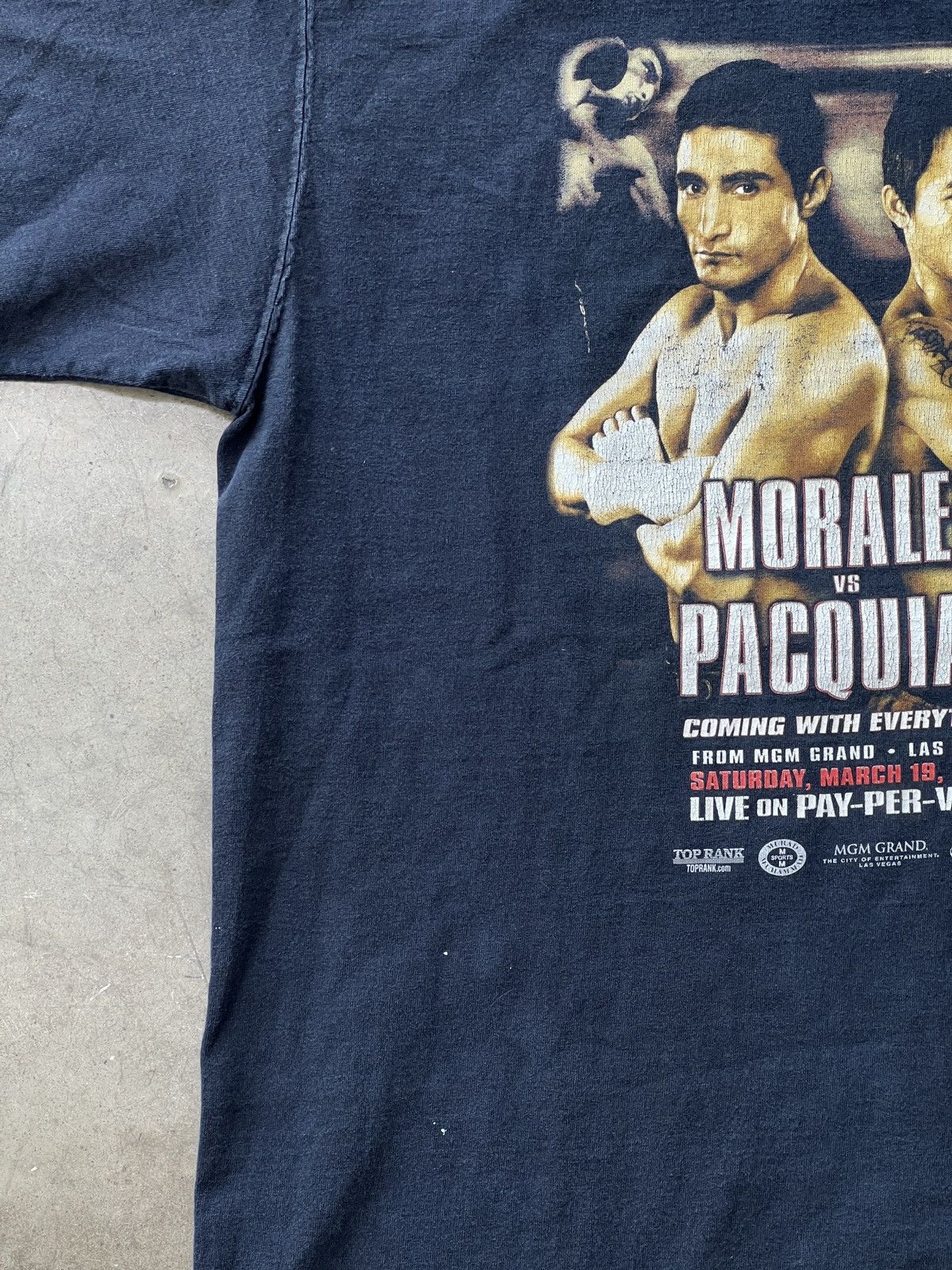 Vintage Vintage 2005 Morales vs. Pacquiao Boxing Tee Large Size US L / EU 52-54 / 3 - 5 Thumbnail