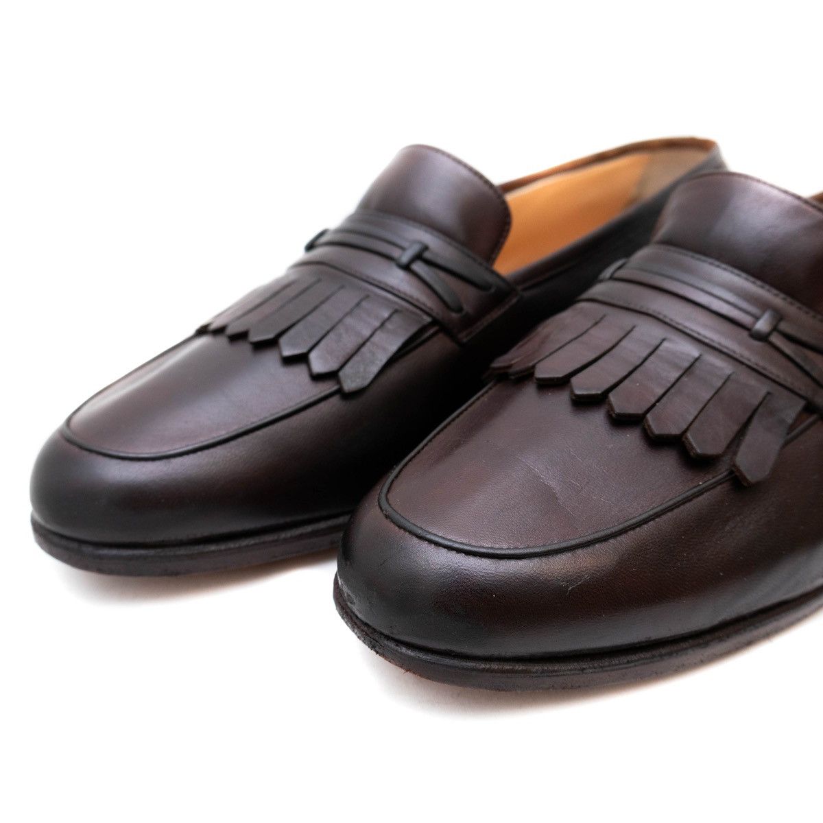 Salvatore Ferragamo Salvatore Ferragamo Brown Calf Loafers Kiltie Tassels Size US 9.5 / EU 42-43 - 7 Thumbnail