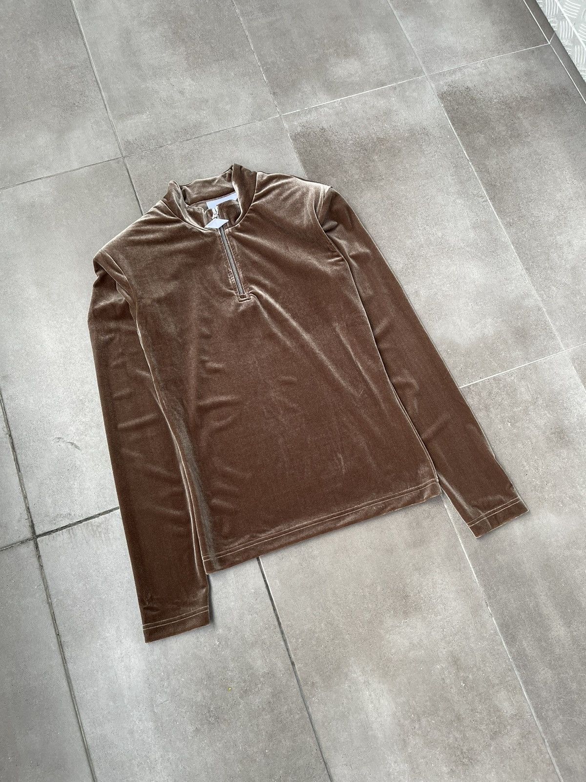Han Kjobenhavn !DS! SS22 Han Kjobenhavn Half Zip Sharp Brown Long sleeve Size US M / EU 48-50 / 2 - 14 Thumbnail