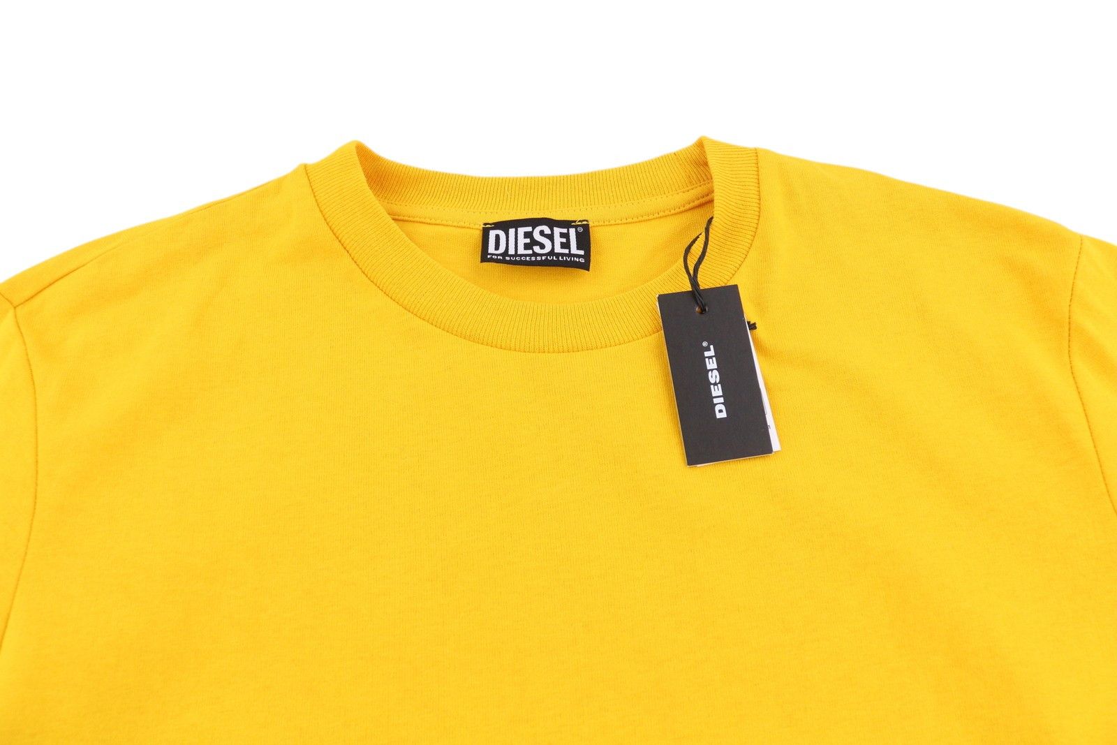 Diesel T-JUST-LS-B51 M Yellow Tricot Logo T-Shirt 41009 Size US M / EU 48-50 / 2 - 4 Thumbnail