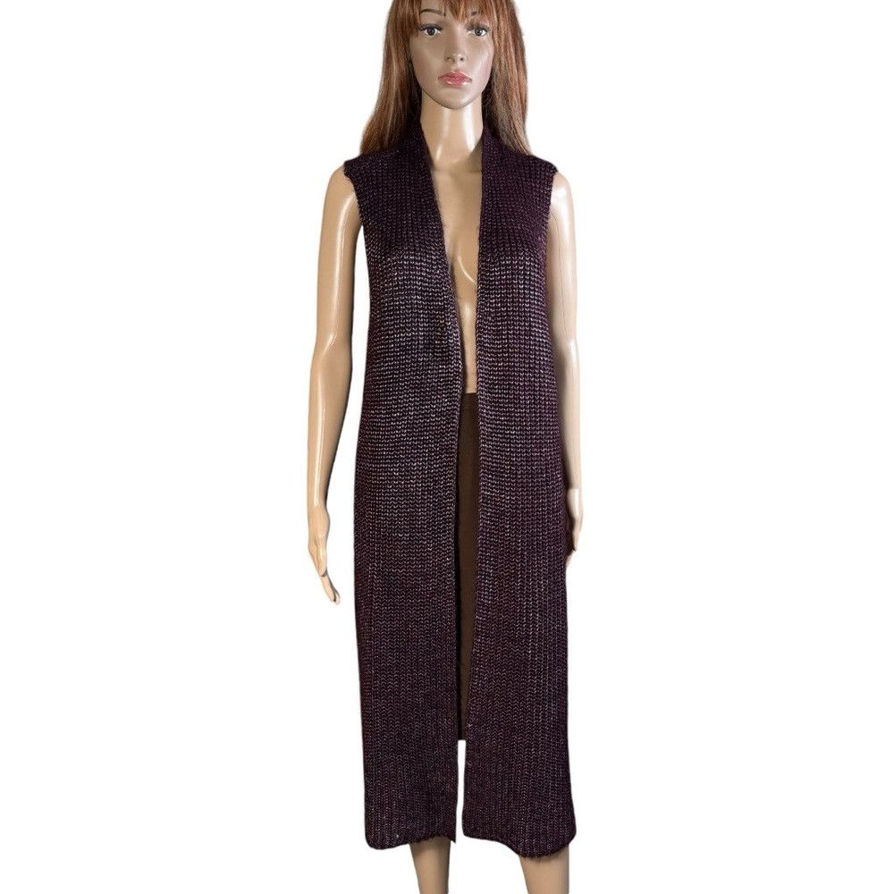 Chicos NWT New $109 Chico's Drama Burgundy Vest Size 2 US L Size L / US 10 / IT 46 - 2 Thumbnail