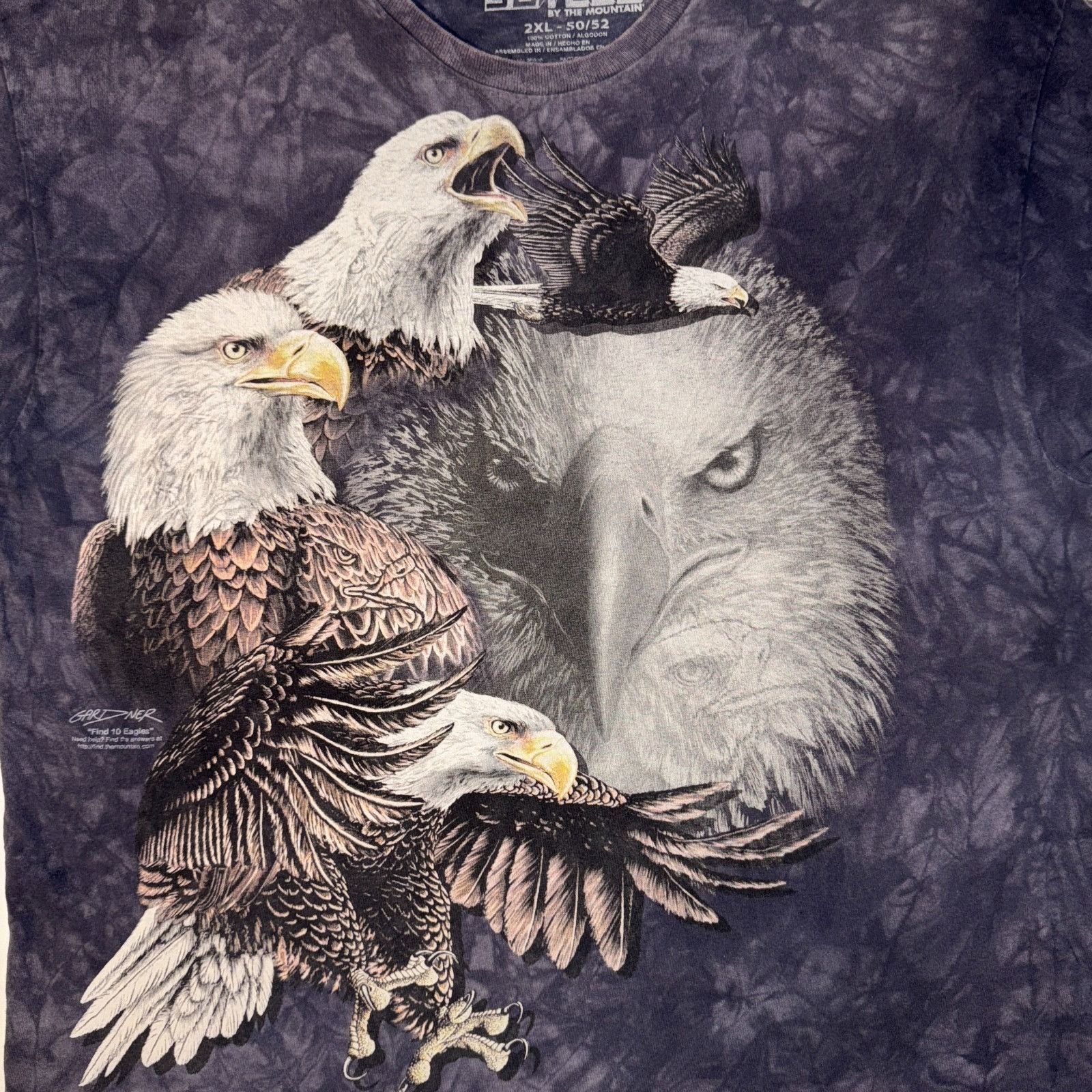 The Mountain 3D Tees Y2K American Bald Eagle AOP Tie-Dye Print TShirt 2XL Size US XXL / EU 58 / 5 - 3 Thumbnail