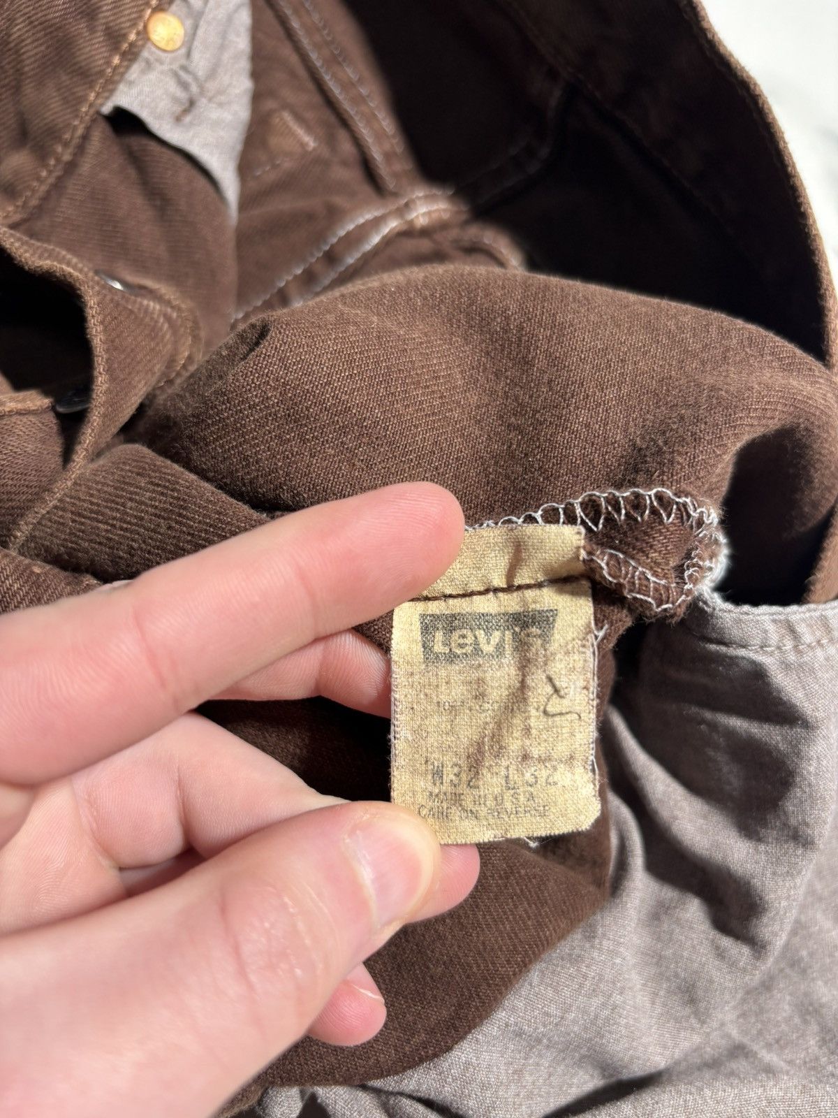 Levi's Vintage Clothing VTG Levi’s 501 Brown Jeans Made in USA Retro Size 32/32 Size US 32 / EU 48 - 11 Thumbnail