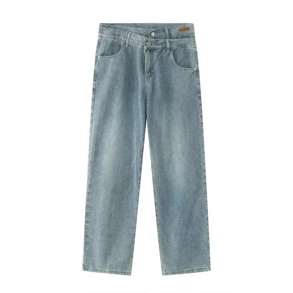 Japanese Brand Retro loose straight leg wide leg jeans Size US 32 / EU 48 - 5 Thumbnail