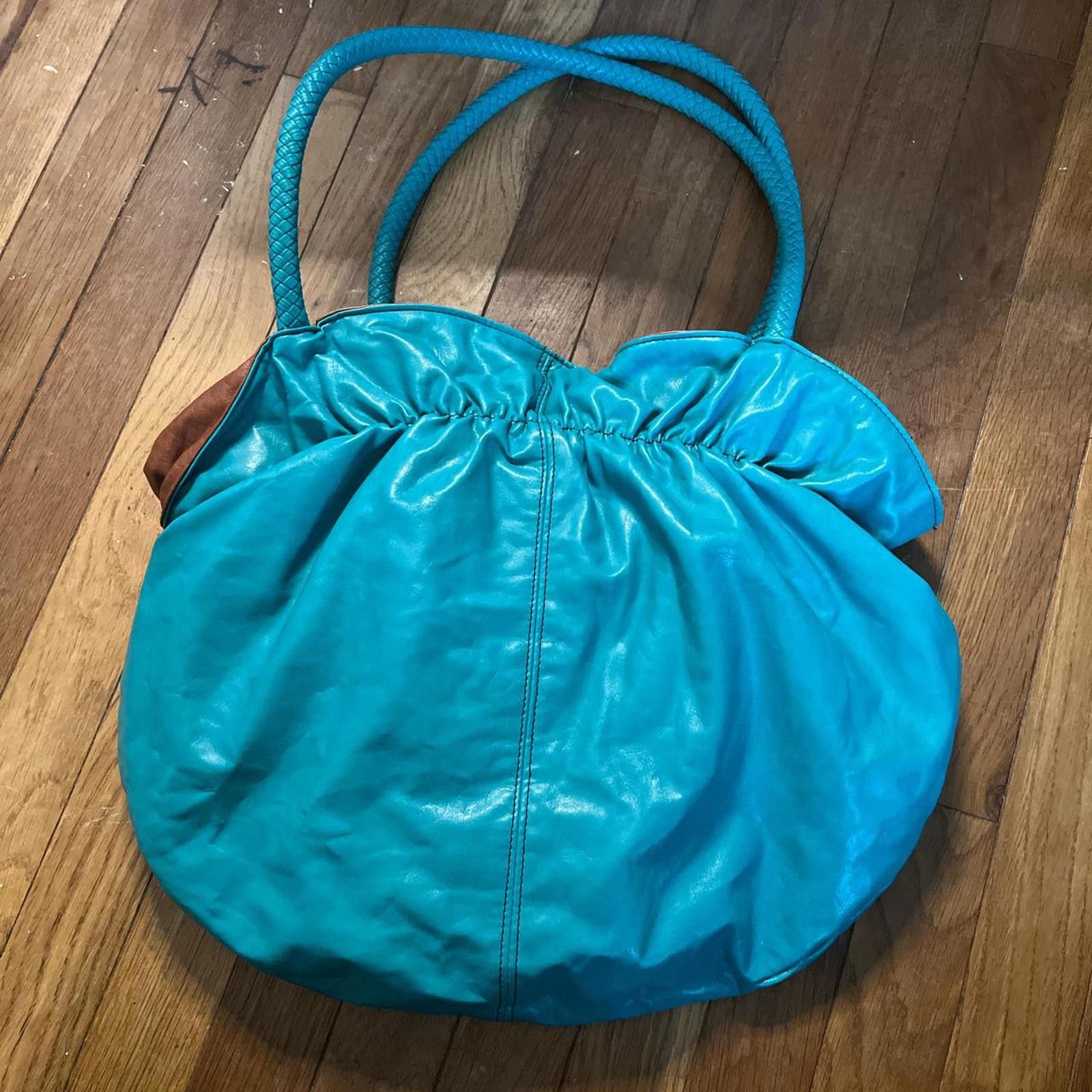 Other turquoise y2k faux leather slouchy shoulder bag Size ONE SIZE - 6 Thumbnail