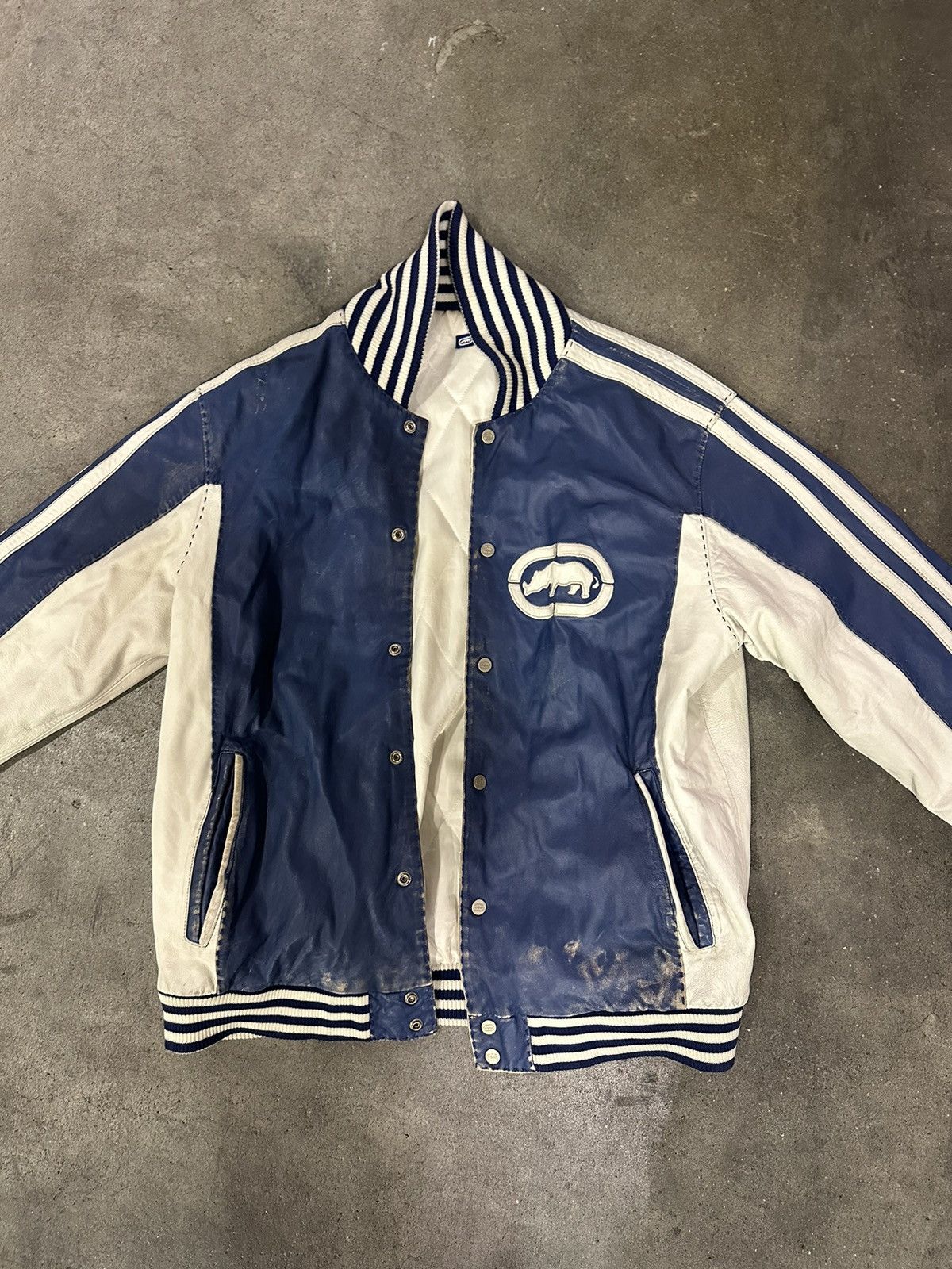 Ecko Unltd. × Phat Farm × Vintage Vintage Eckō Revers-able Leather Bomber! Size US XL / EU 56 / 4 - 2 Thumbnail