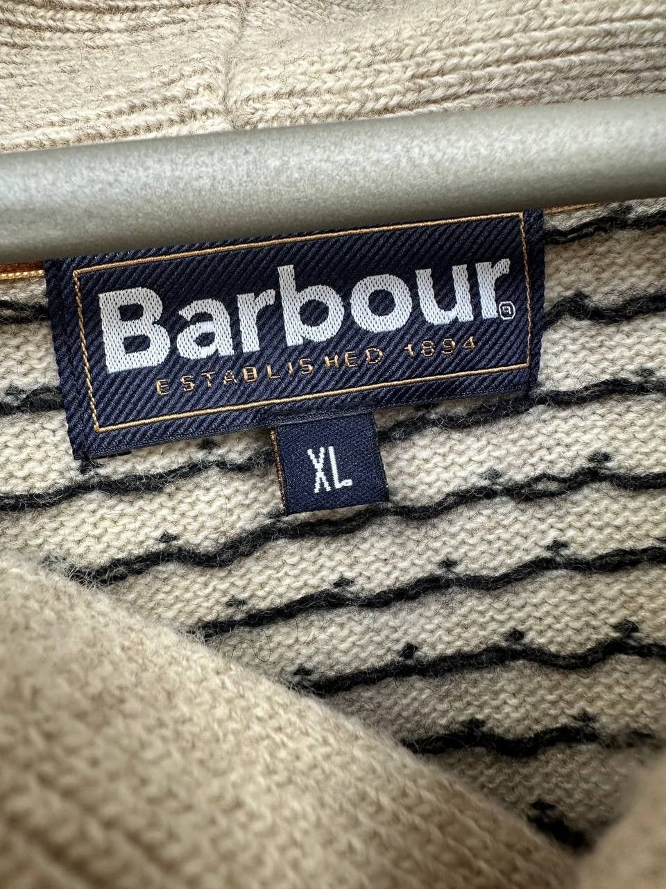 Barbour Barbour Witham Shawl Neck Ecru Lambswool Fair Isle Sweater Size US XL / EU 56 / 4 - 9 Thumbnail