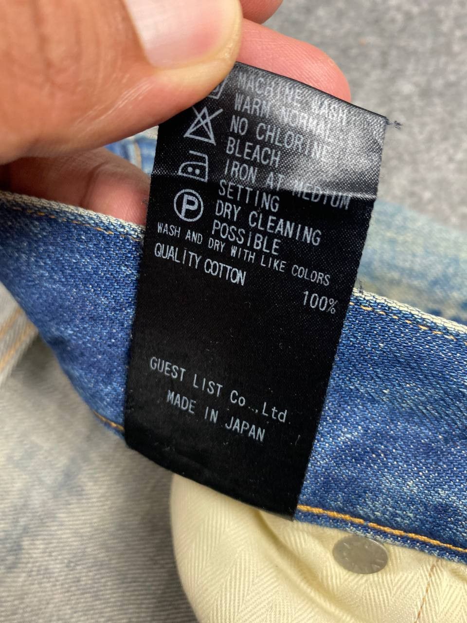 Japanese Brand red card blue work japan distressed denim nice design Size US 34 / EU 50 - 19 Thumbnail