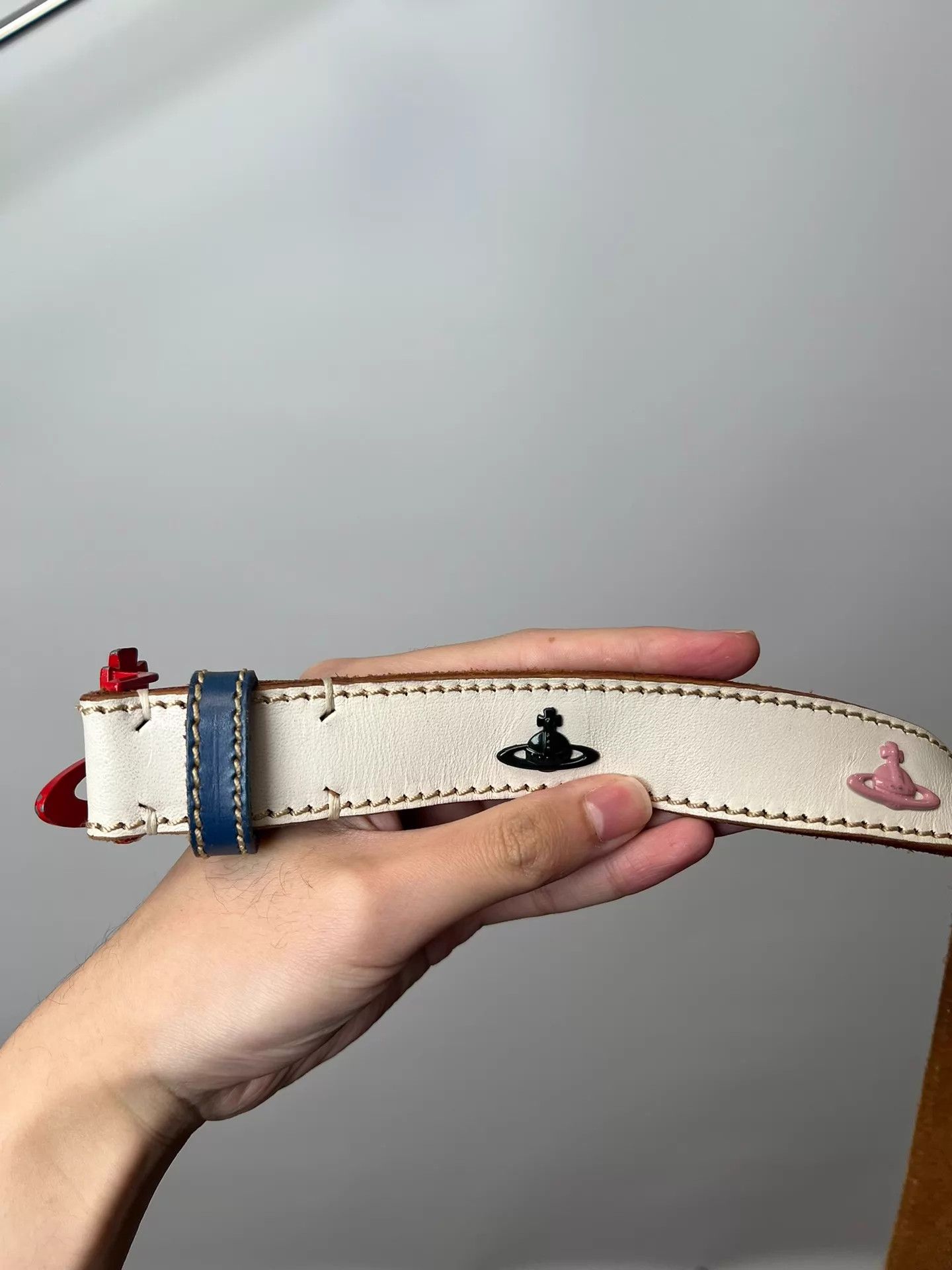 Vivienne Westwood Vivienne Westwood Rare Colorful Saturn Leather Belt Size ONE SIZE - 8 Thumbnail