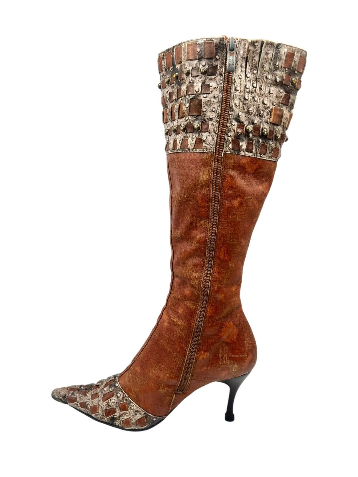 Vintage Vintage knee high brown leather boots Size 38 Size US 8 / IT 38 - 5 Thumbnail