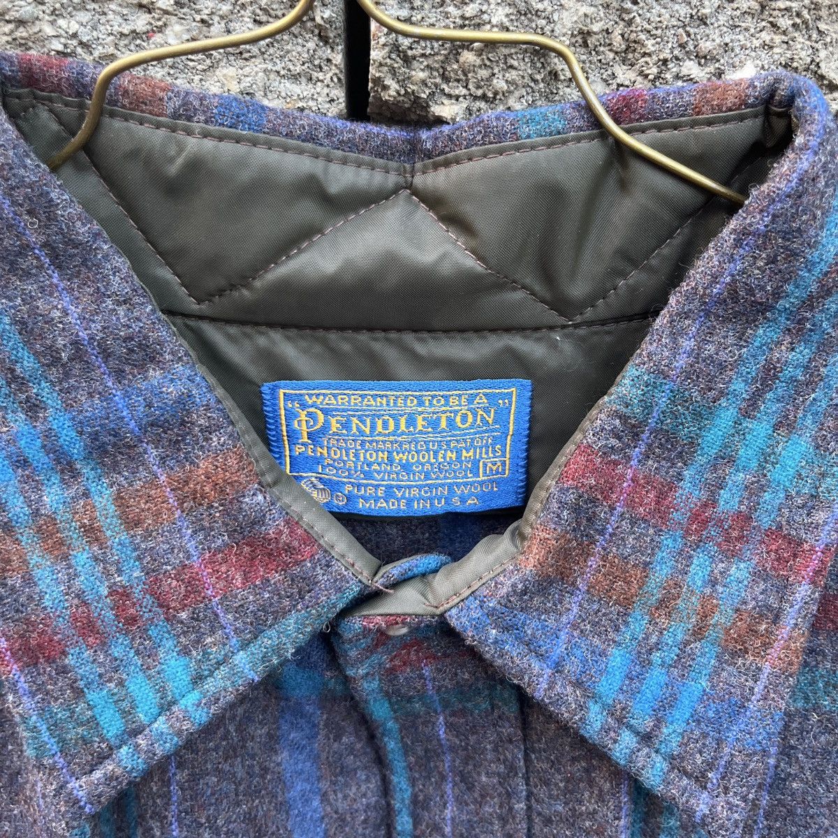 Pendleton 60s Pendleton Flannel Wool Elbow Patched Shirt Size US M / EU 48-50 / 2 - 2 Thumbnail