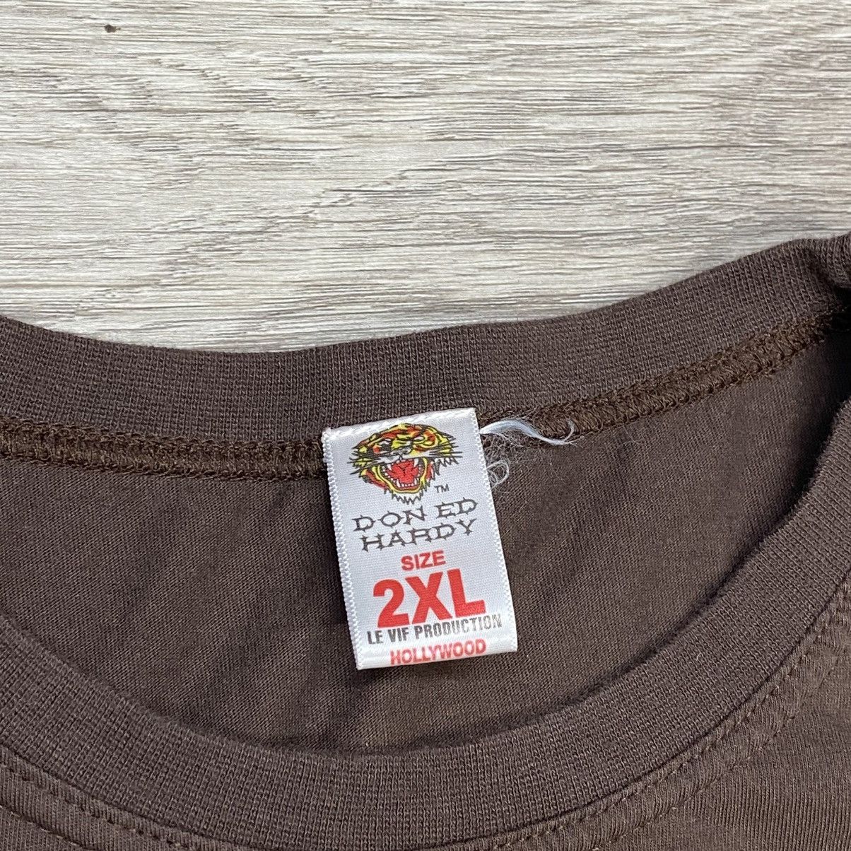 Ed Hardy Vintage Y2K Ed Hardy Brown Flame Skull T-Shirt Size 2XL Size US XXL / EU 58 / 5 - 5 Thumbnail