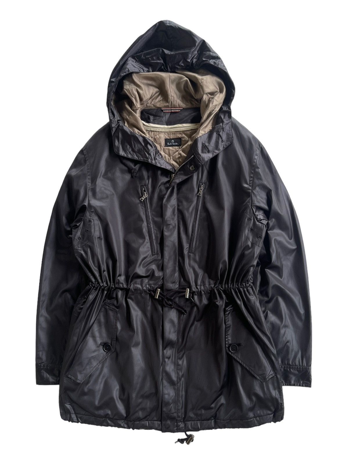 Paul Smith Paul Smith Solid Black Lined Hoodie Parkas Size US L / EU 52-54 / 3 - 1 Thumbnail
