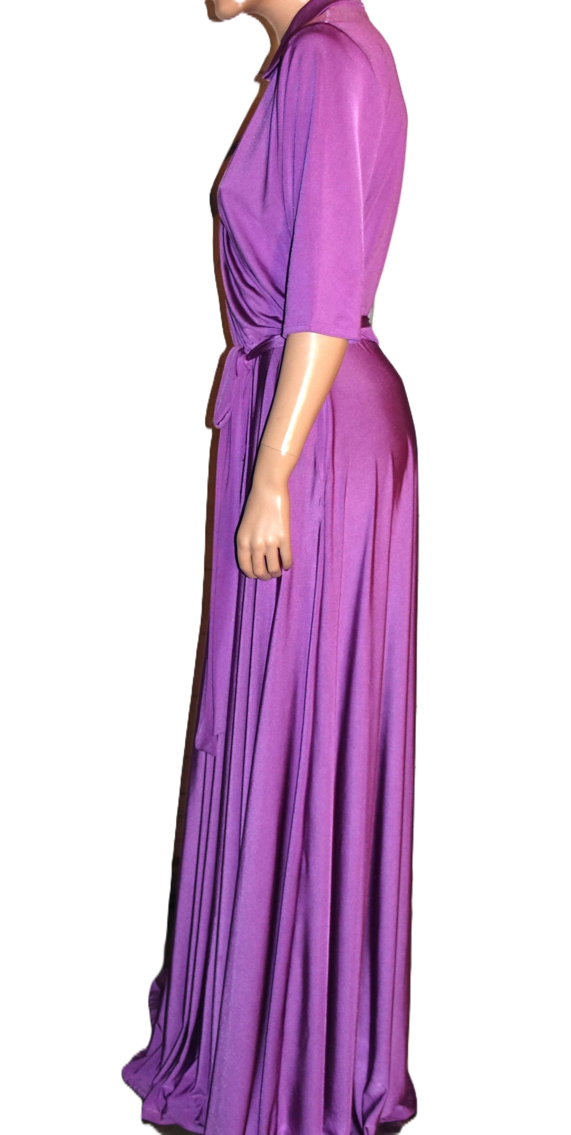 Other Sexy Diva Fuchsia Faux Wrap Maxi Dress 1XL Size XL / US 12-14 / IT 48-50 - 4 Thumbnail