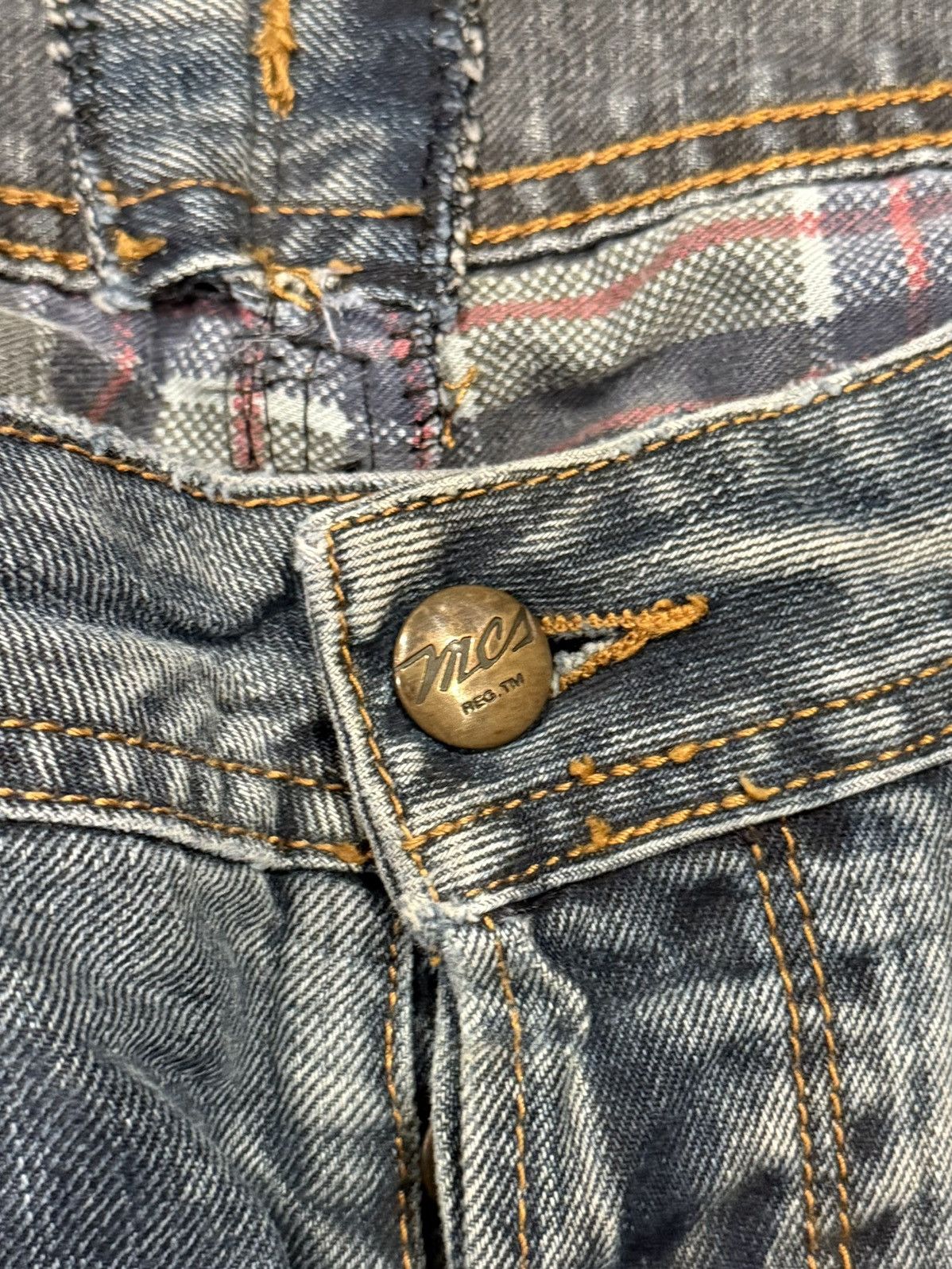 True Religion Marlboro Classics Faded Denim Jeans Size US 38 / EU 54 - 4 Thumbnail