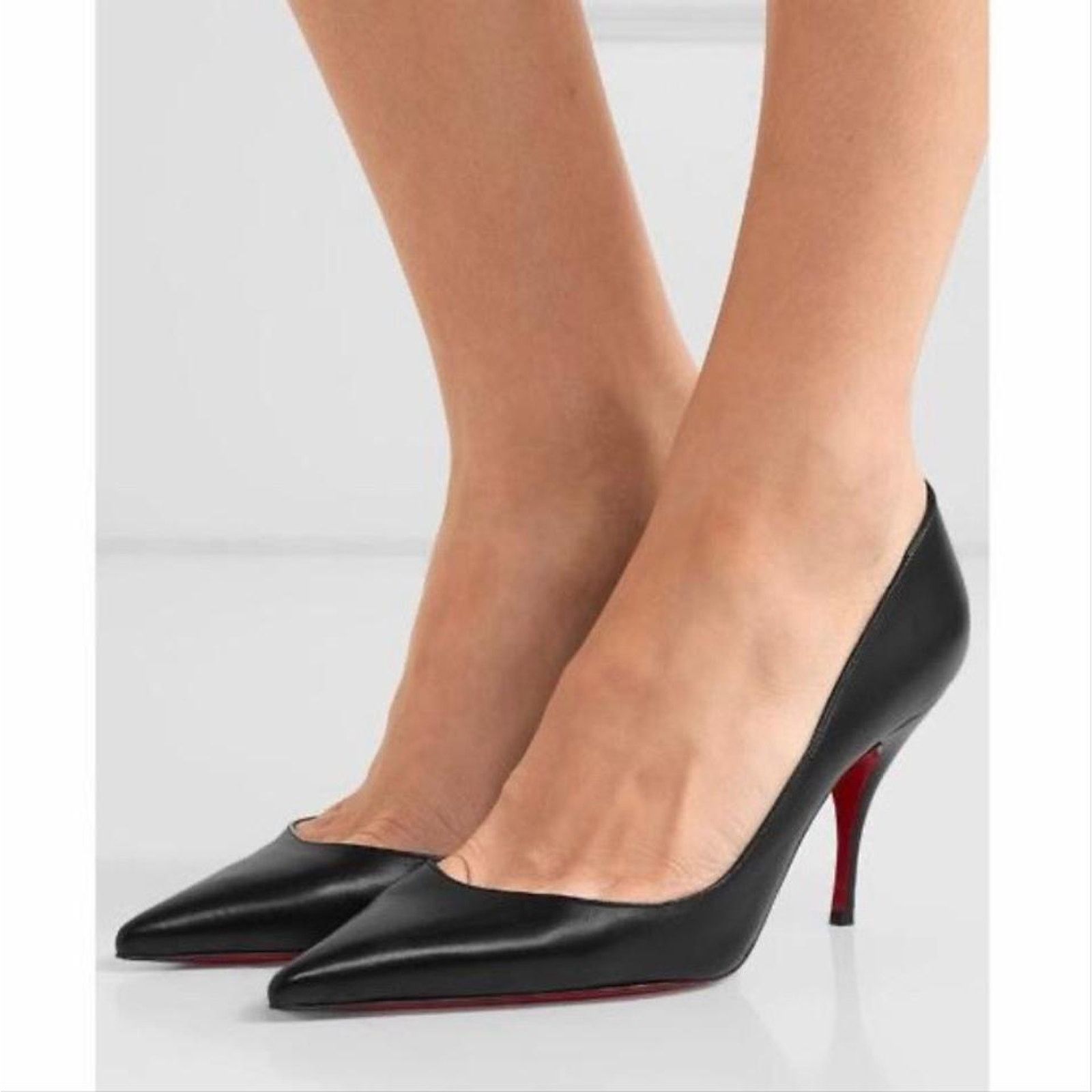 Christian Louboutin Clare 80 leather pumps heels Size US 7.5 / IT 37.5 - 2 Thumbnail