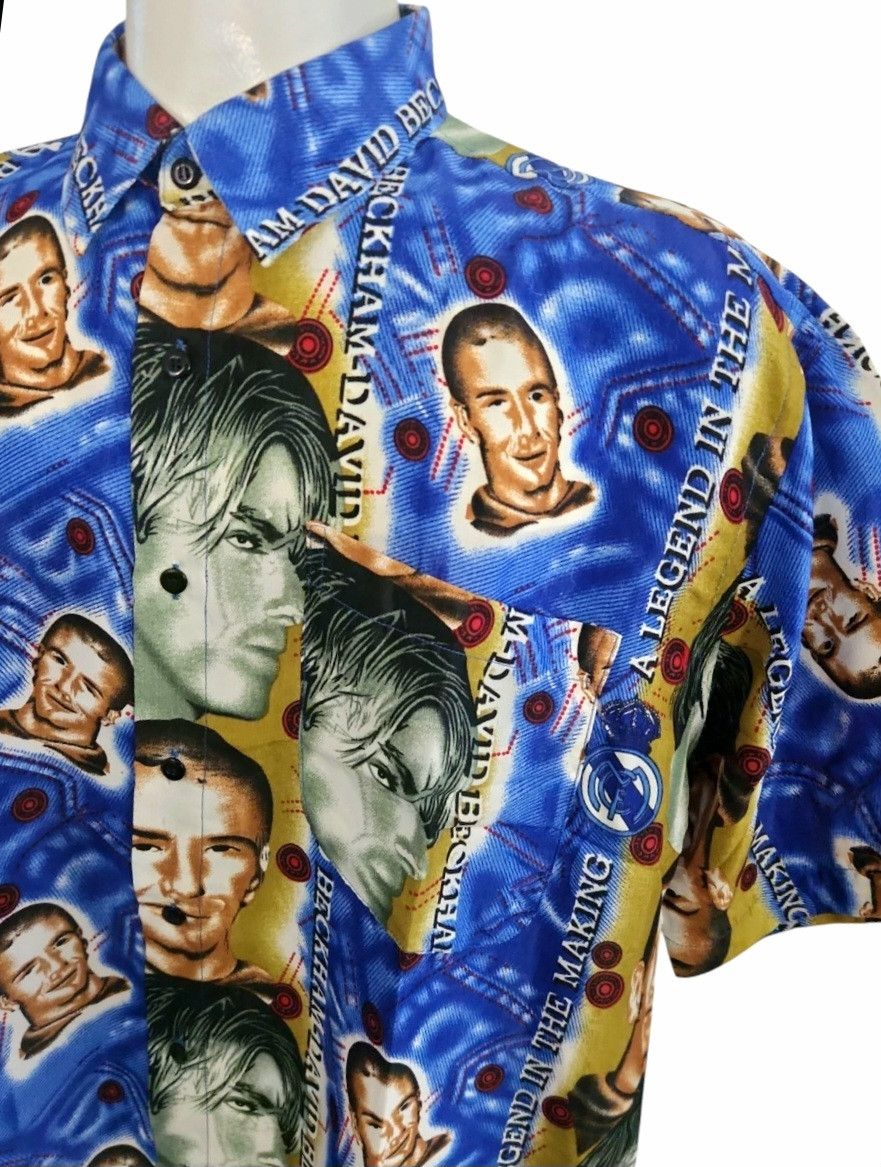 Vintage Vintage David Beckham Real Madrid HEADS ALL OVER PRINT AOP Size US XL / EU 56 / 4 - 4 Thumbnail