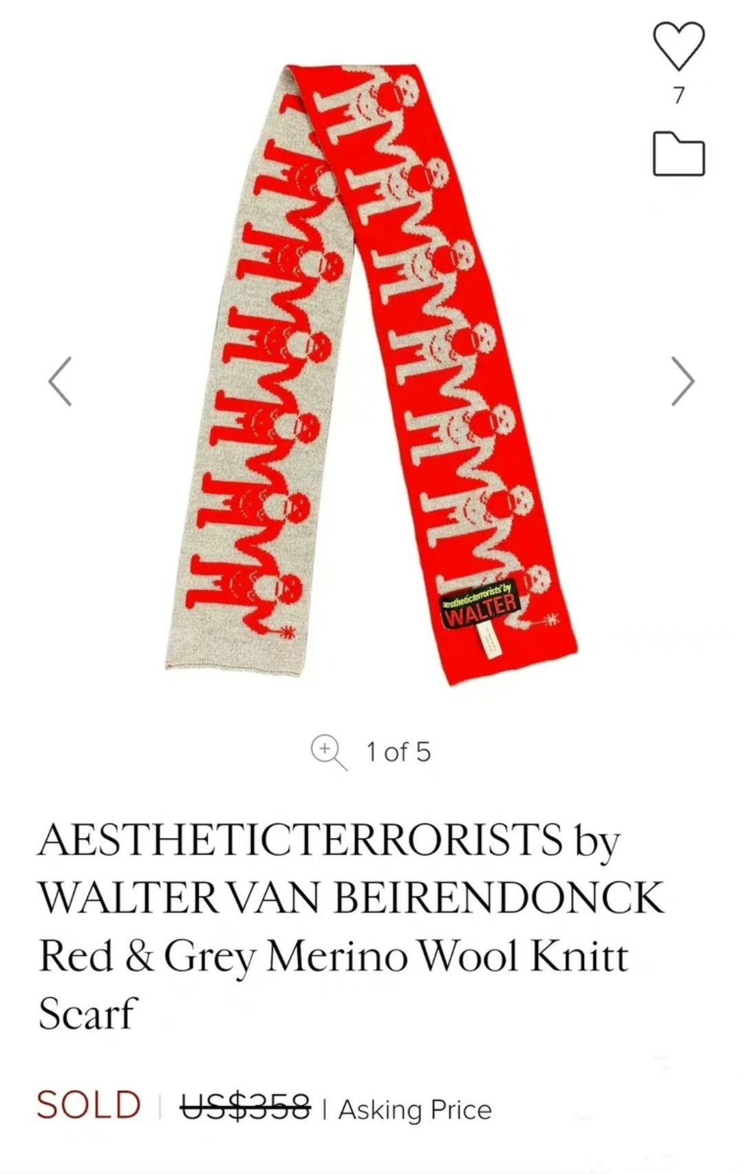 Walter Van Beirendonck aestheticterrorists by WALTER 02ss scarf Size ONE SIZE - 3 Thumbnail