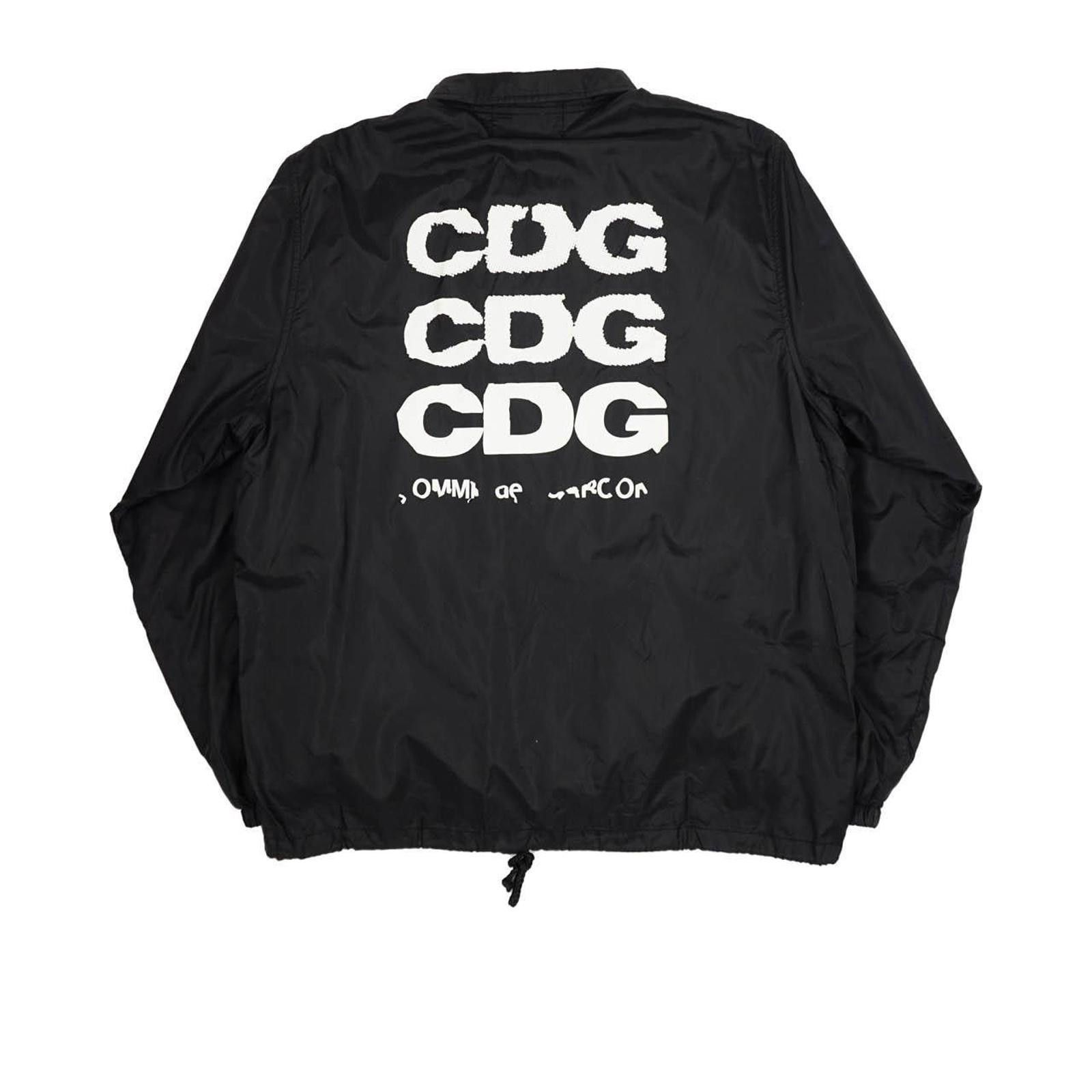 Comme des Garcons (L/XL) CDG 2019 Black Nylon Triple Print Rain Jacket Size US XL / EU 56 / 4 - 2 Thumbnail