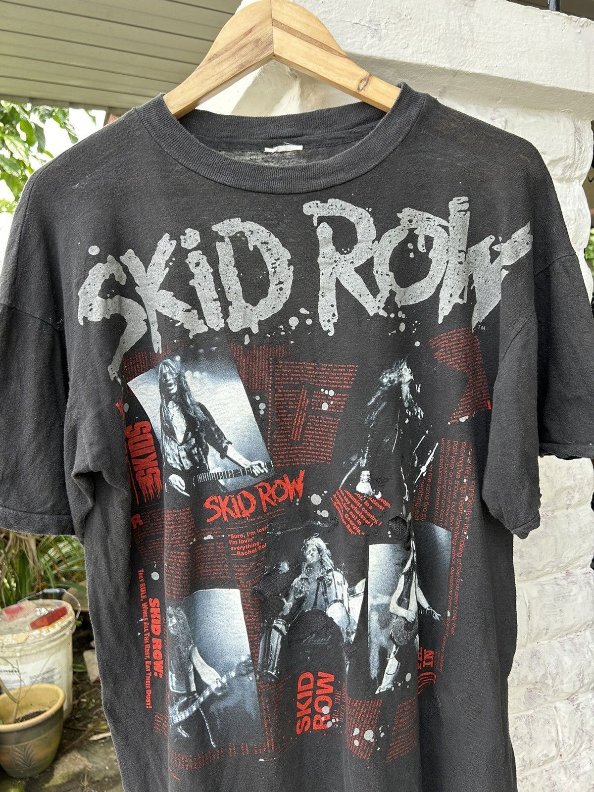image of Band Tees x Vintage 1990S Skid Row 300 Gigs Tour in Black, Men's (Size Large)