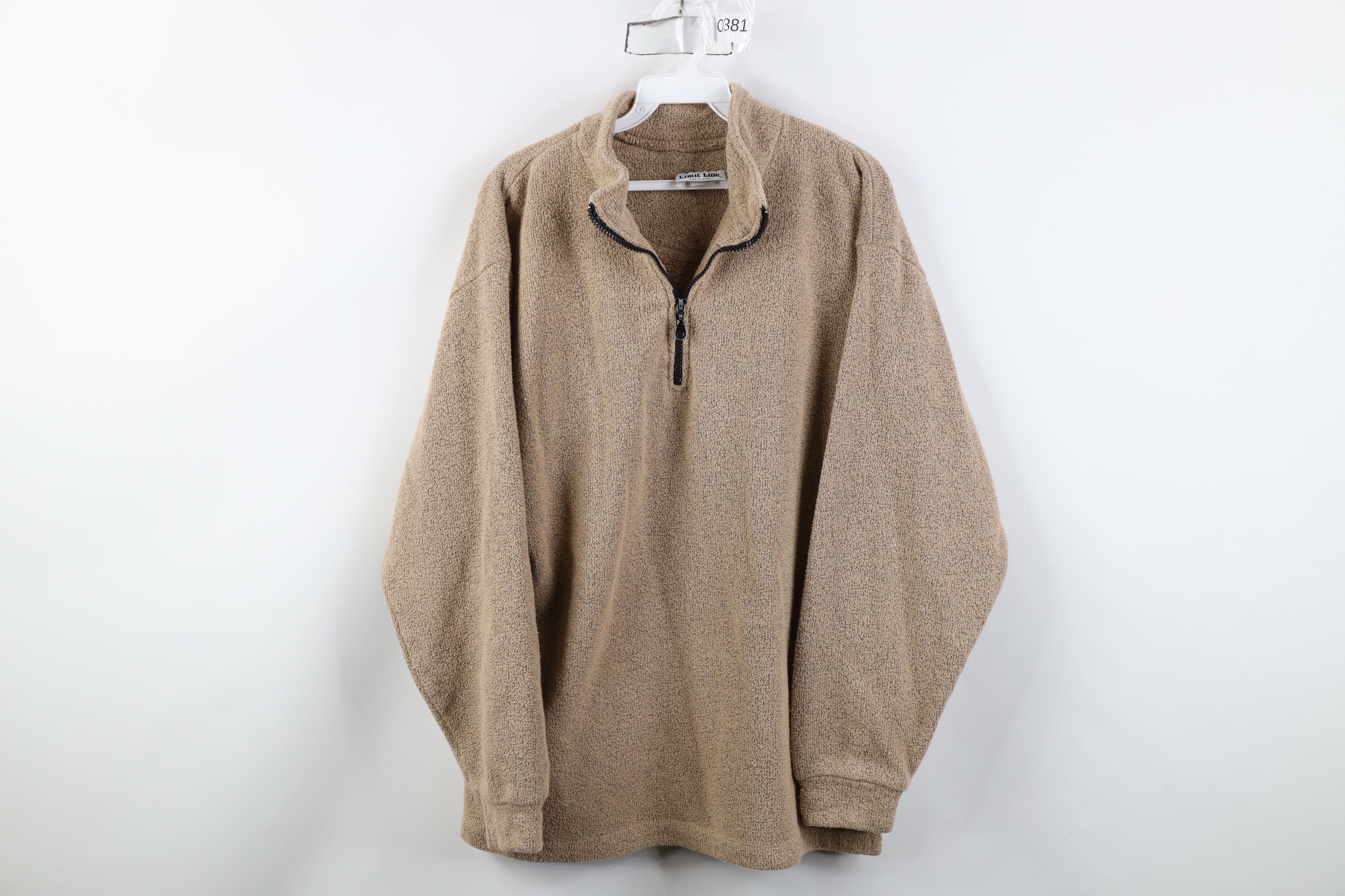 Vintage Vintage 90s Streetwear Blank Knit 1/4 Half Zip Sweater USA Size M / US 6-8 / IT 42-44 - 1 Thumbnail