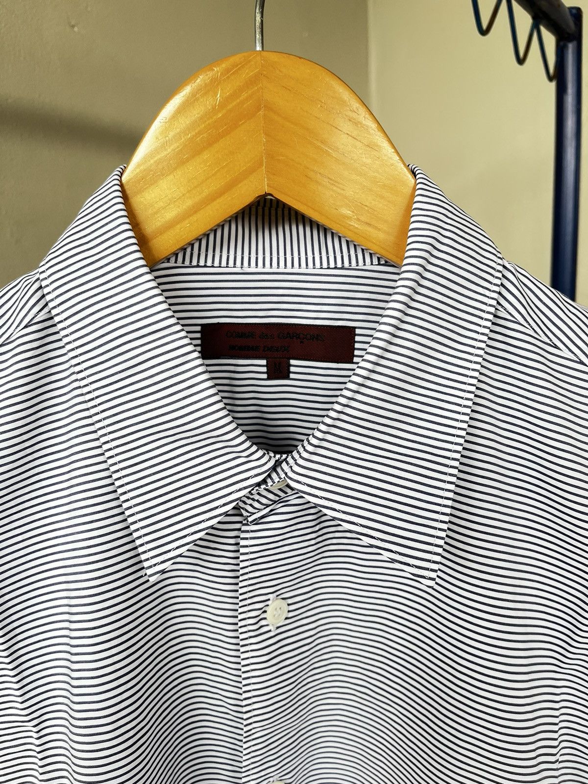 Comme des Garcons × Comme des Garcons Homme AD2003 Comme des Garcons Homme Deux Stripe Shirt Size US XL / EU 56 / 4 - 2 Thumbnail
