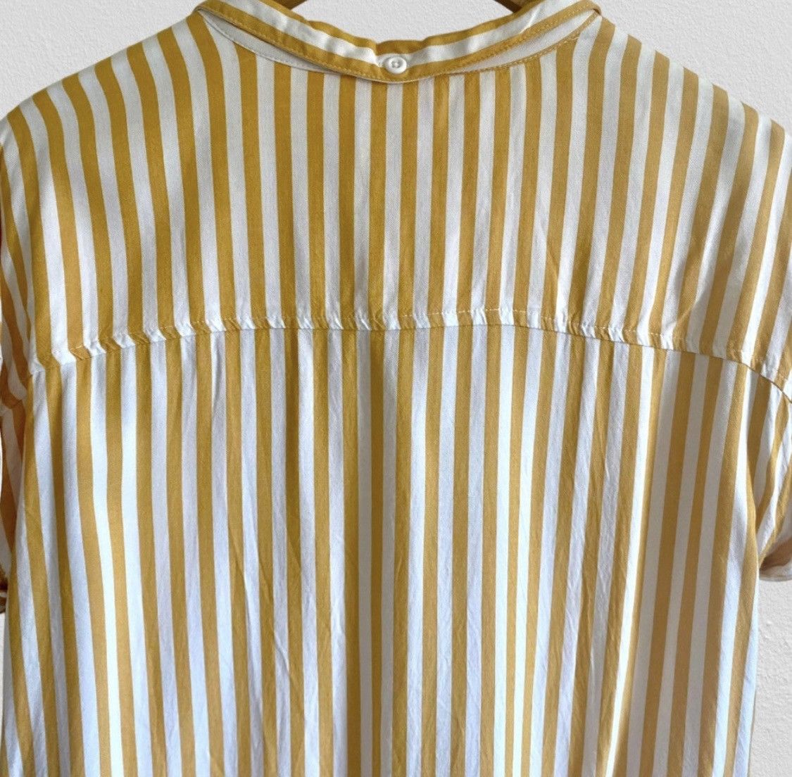 Other PER SE BY CARLISLE SHORT SLEEVE STRIPED BUTTON UP BLOUSE TOP Size L / US 10 / IT 46 - 9 Thumbnail