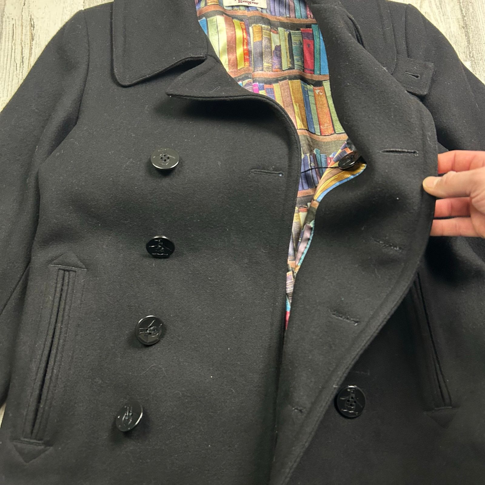 Original Penguin × Vintage Penguin by Munsingwear Black Wool Peacoat Size US M / EU 48-50 / 2 - 7 Thumbnail