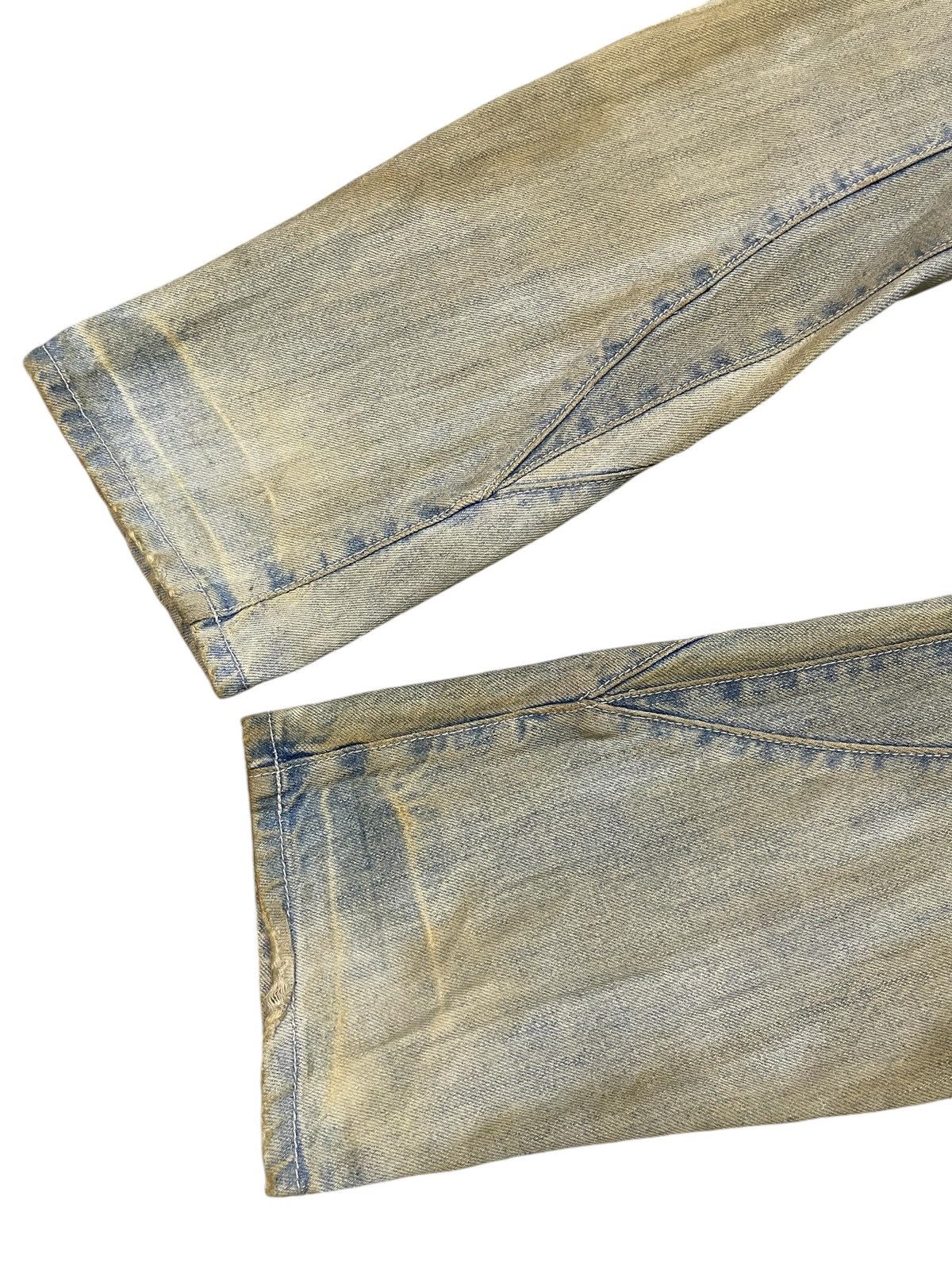 45rpm × Kapital R By 45rpm Asymmetry Muddy Curved Leg Stacked Jeans Size US 30 / EU 46 - 12 Thumbnail