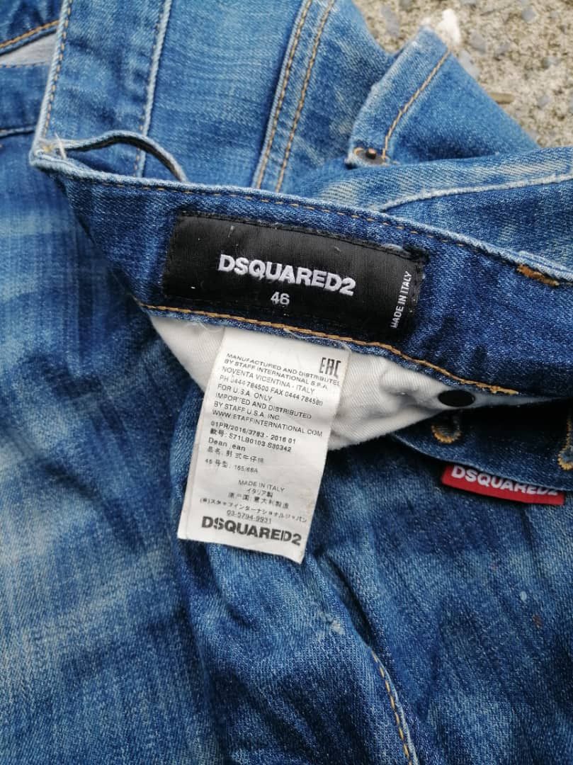Dsquared2 Dsquared2 Blue J-Cotton Distressed Denim Jeans Size US 32 / EU 48 - 6 Thumbnail