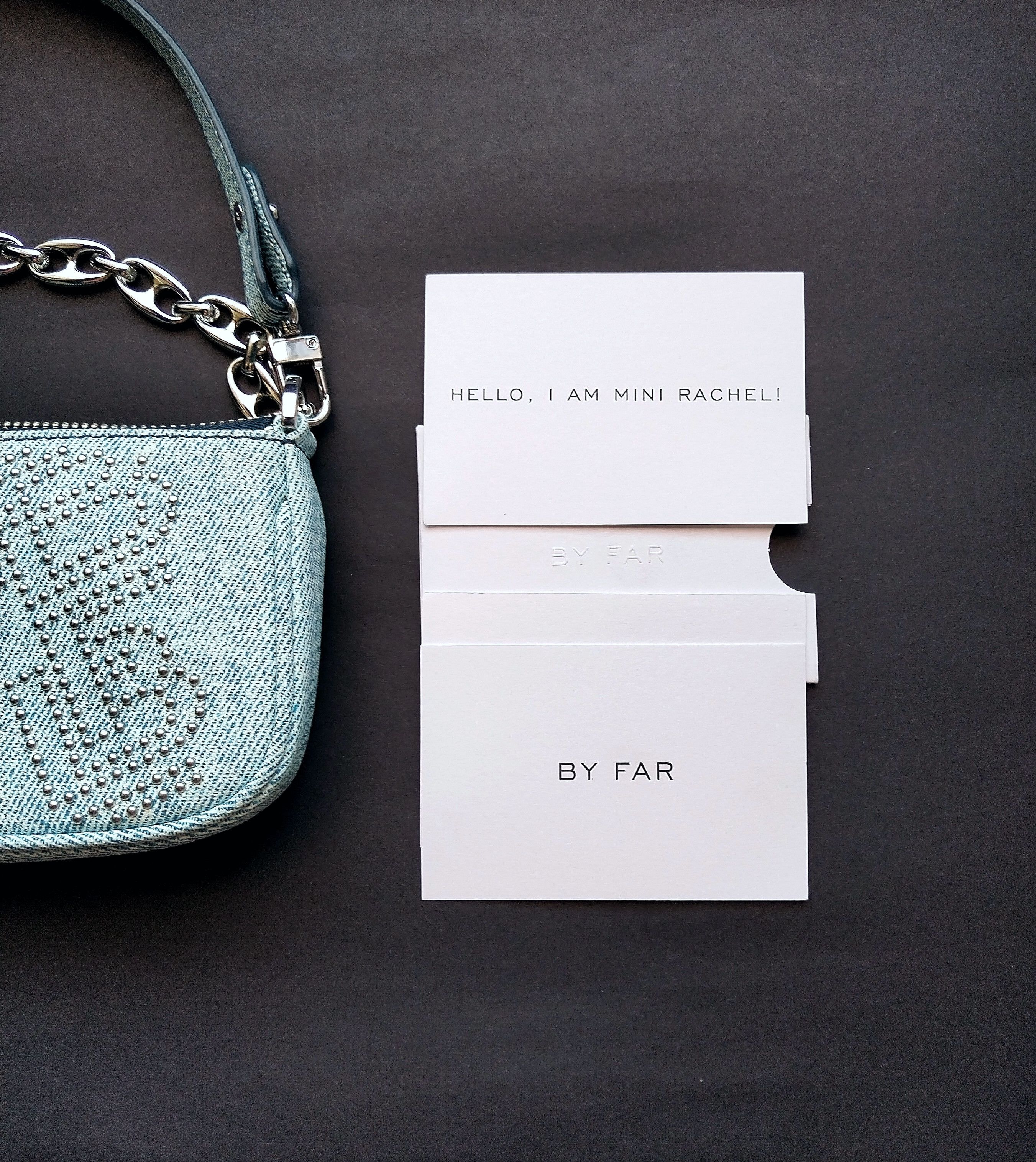 By Far 'Rachel mini' denim print bag Size ONE SIZE - 4 Thumbnail