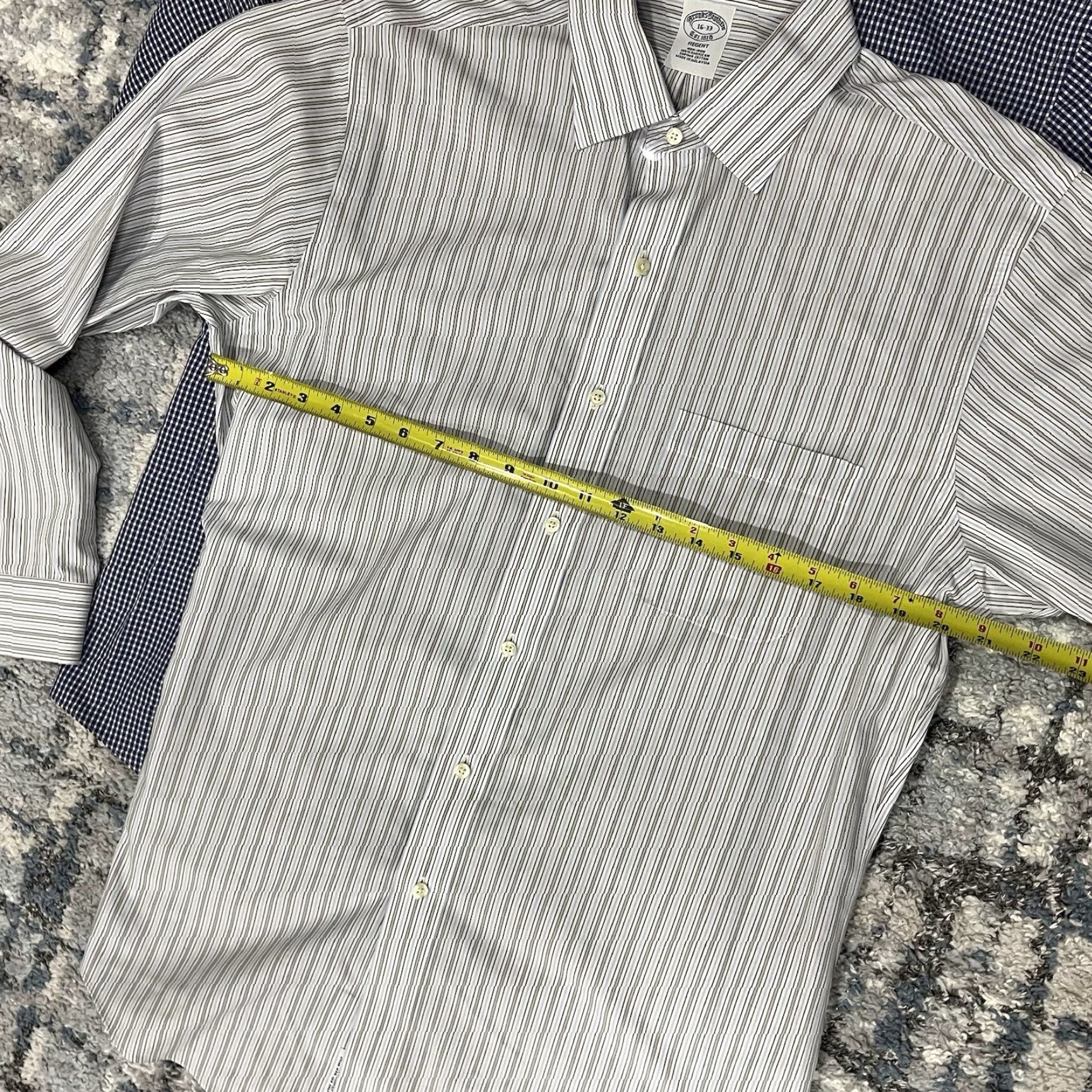 Brooks Brothers Brooks Brothers 1818 Dress Shirt Lot 16 33 Non Iron Supima Cotton Regent Polka Dot/Blue Regular Men's Shirt Size 42R - 8 Thumbnail
