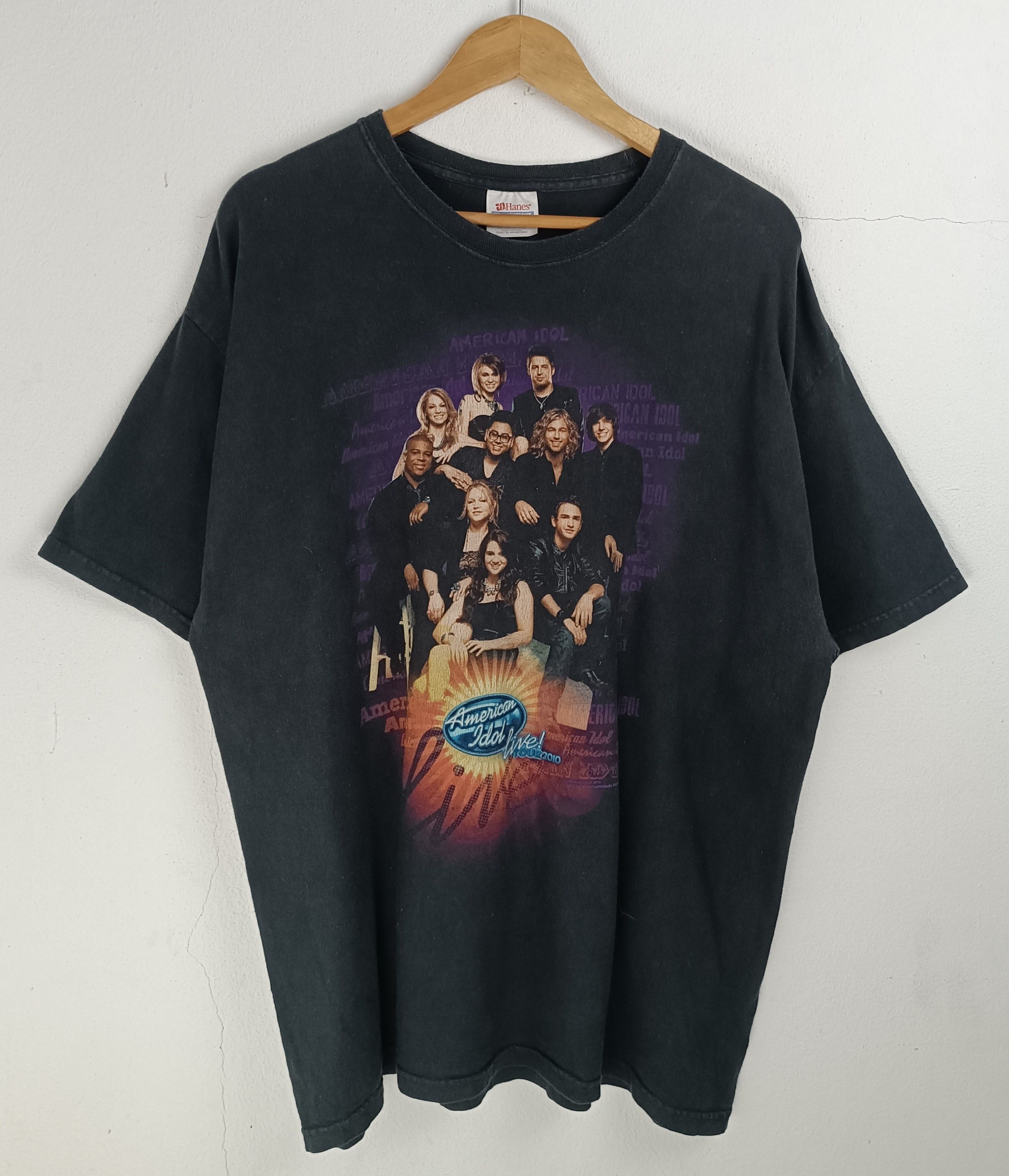 Rap Tees VINTAGE 2010 AMERICAN IDOL LIVE TOUR TS kelly clarkson aiken Size US XL / EU 56 / 4 - 3 Thumbnail