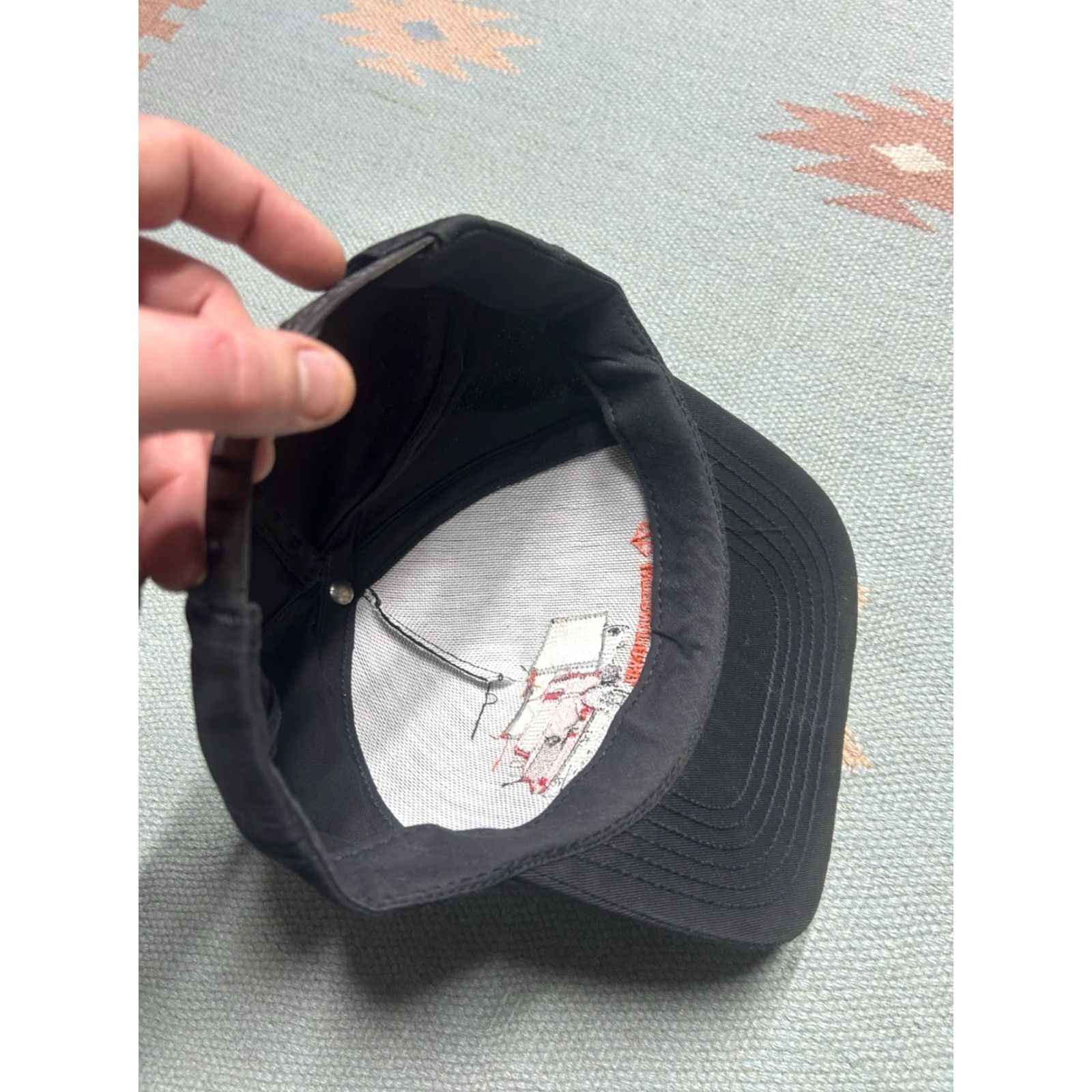 Vintage VINTAGE 80s 90s Snapback Hat Cap International Truck Black Adjustable USA Made Men Adjustable Black USA Snapback Mens Hats Size ONE SIZE - 6 Thumbnail