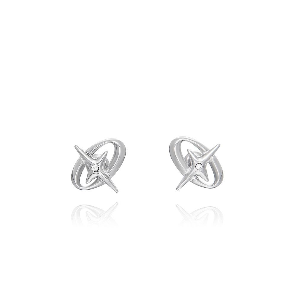 Jewelry Dark Earrings One Pairs Chrome Jewelry Size ONE SIZE - 5 Thumbnail