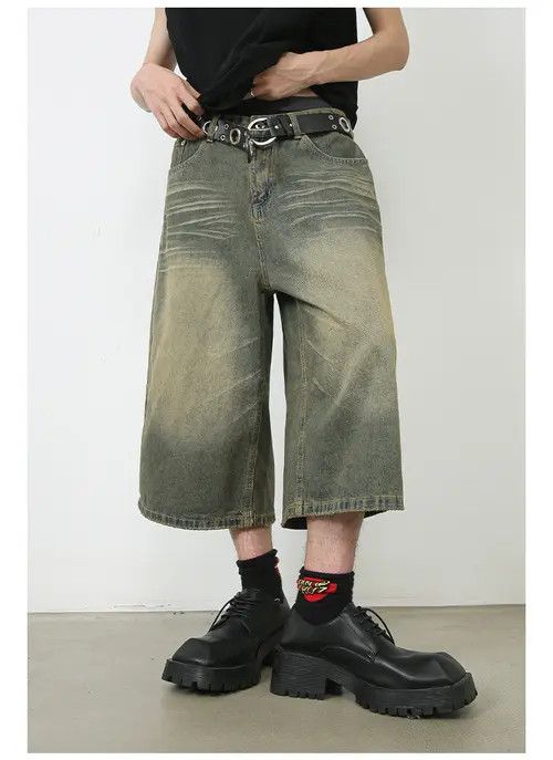 Other Vintage wide-leg washed loose versatile denim shorts Size US 32 / EU 48 - 1 Thumbnail