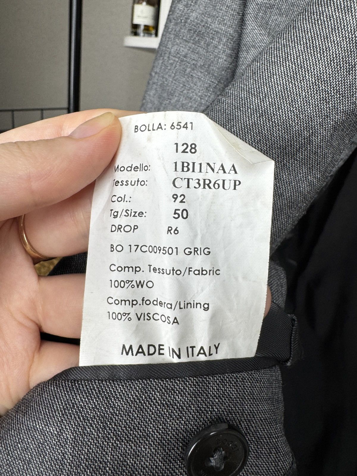 Boggi Boggi Milano Grey 110s Wool 2 pieces made in italy suit Size 40R - 11 Thumbnail